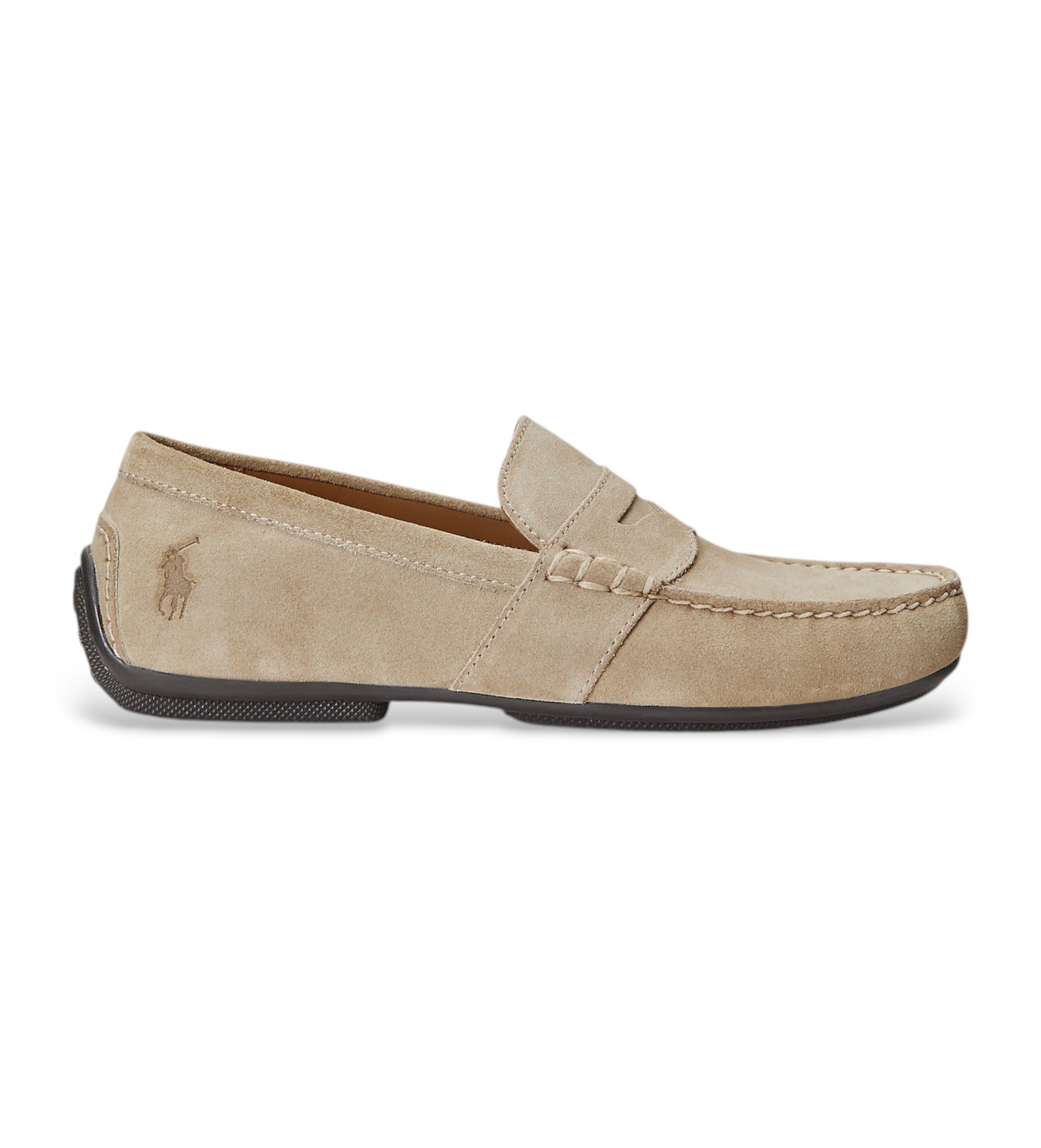 Polo Ralph Lauren für Herren. 803893741004 Reynold Beige Leder-Slipper (40), Wohnung, Schnürsenkel, Lässig