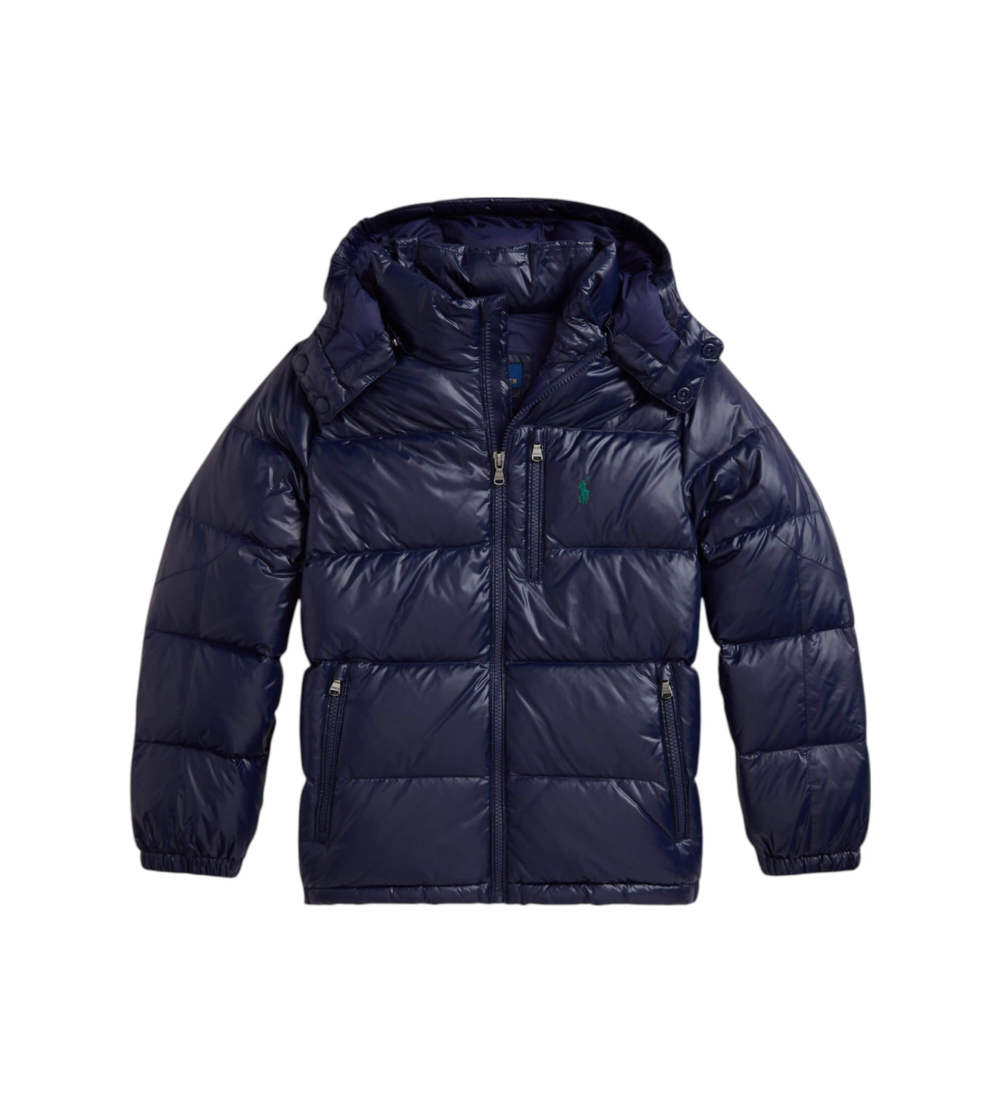Polo Ralph Lauren für Jungen. 323978459004 Glänzender Mantel blau ((M) 8/9años= 140/149cm), Lässig, Nachhaltig, Recyceltes Nylon, Kinderbekl