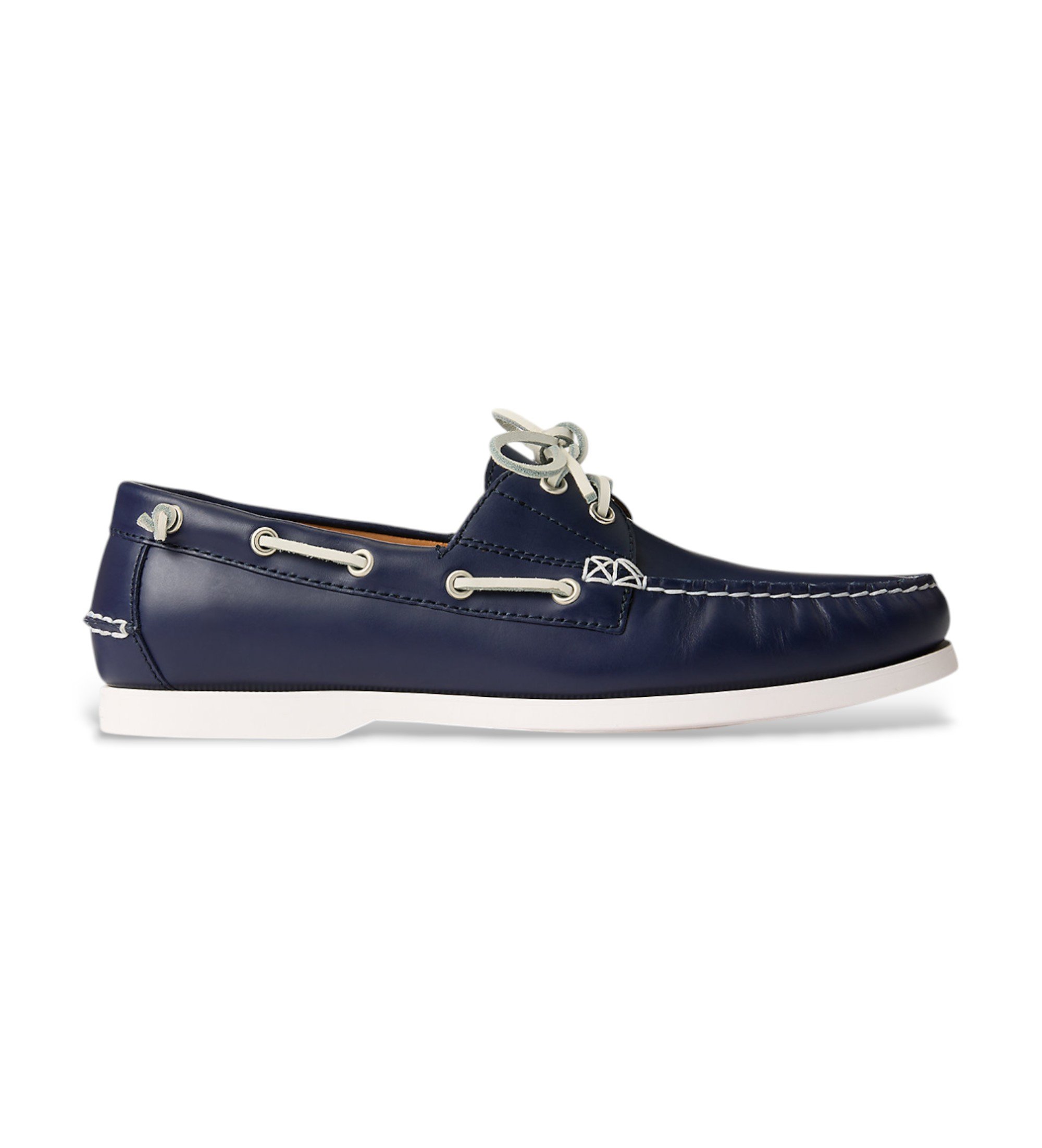 Polo Ralph Lauren für Herren. 803932995001 Merton Leder Bootsschuhe navy (40), Wohnung, Schnürsenkel, Lässig, Marine