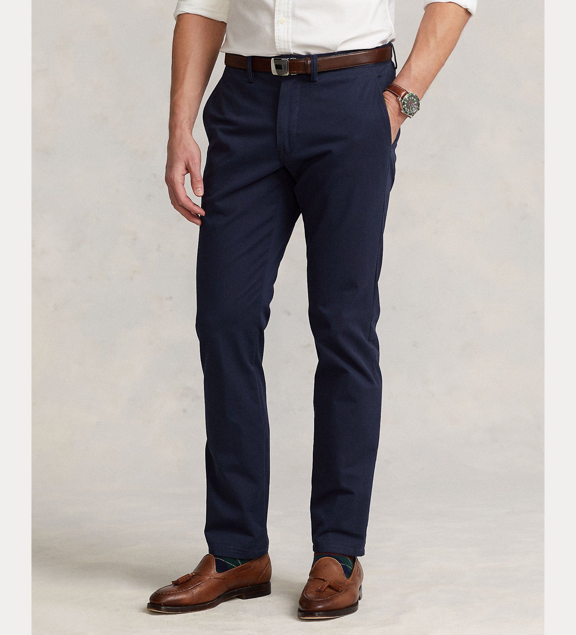 Polo Ralph Lauren für Herren. 710687424004 Bedford Straight Fit Chinohose navy (36/32), Lässig, Baumwolle, Marine