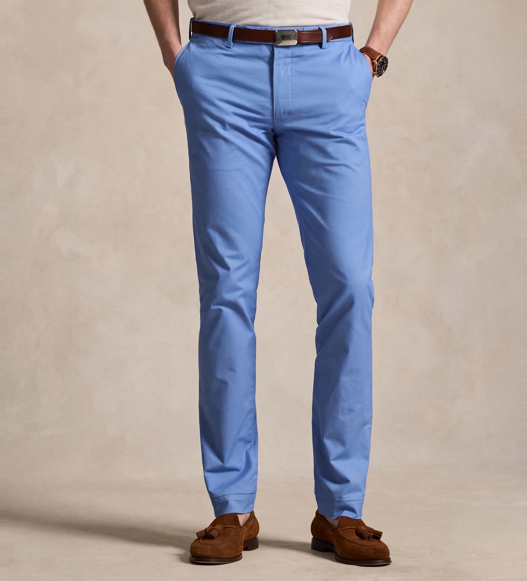 Polo Ralph Lauren für Herren. 710B22623002 Chino-Hose Greenwich Slim Fit blau (35/32), Lässig, Baumwolle, Klassisch
