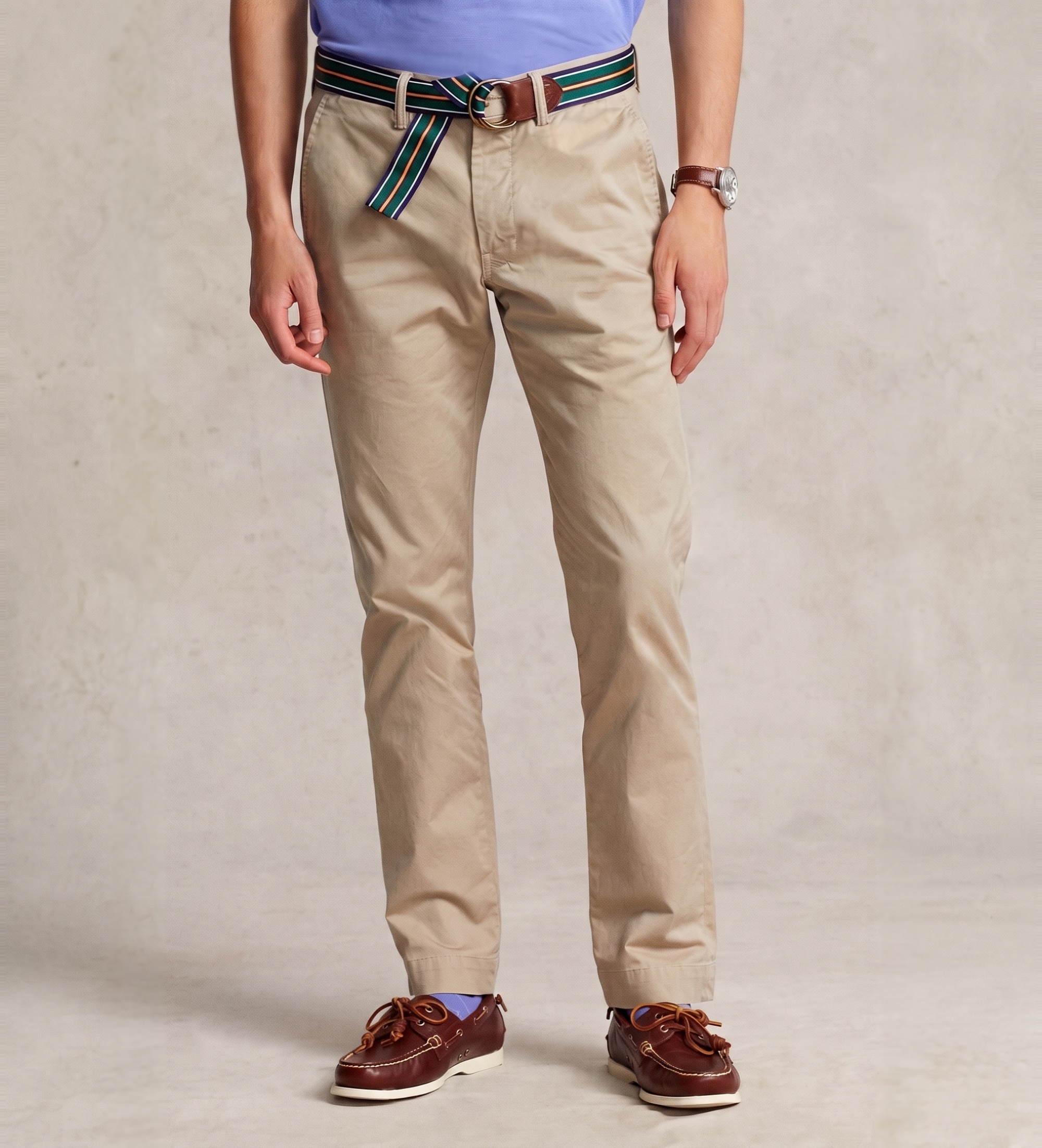 Polo Ralph Lauren für Herren. 710778778001 Beigefarbene Hose ?Flat? (36/32), Lässig, Baumwolle