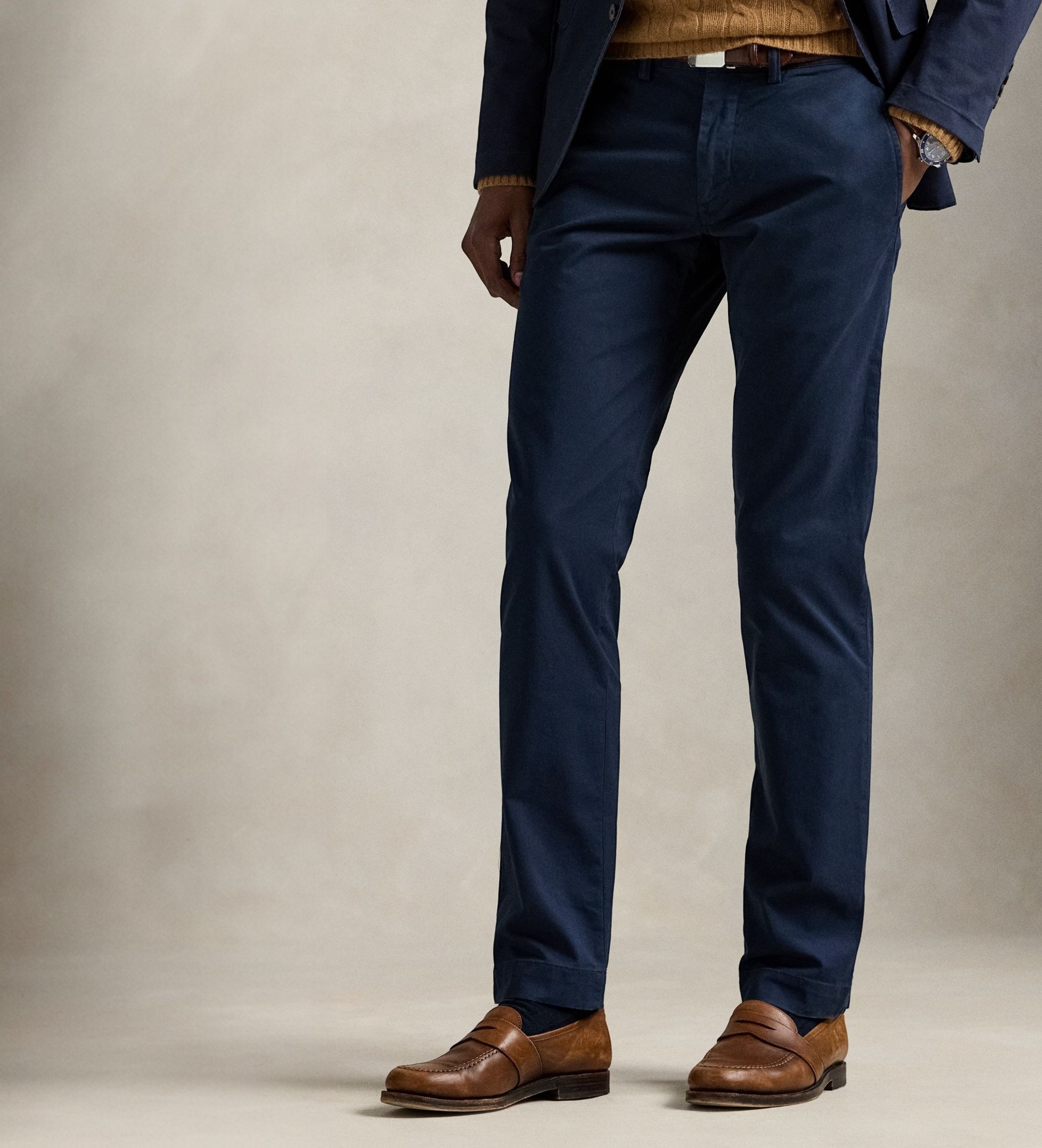 Polo Ralph Lauren für Herren. 710778778002 Elastische Chino-Hose Slim Fit gewaschen marineblau (32/32), Lässig, Baumwolle