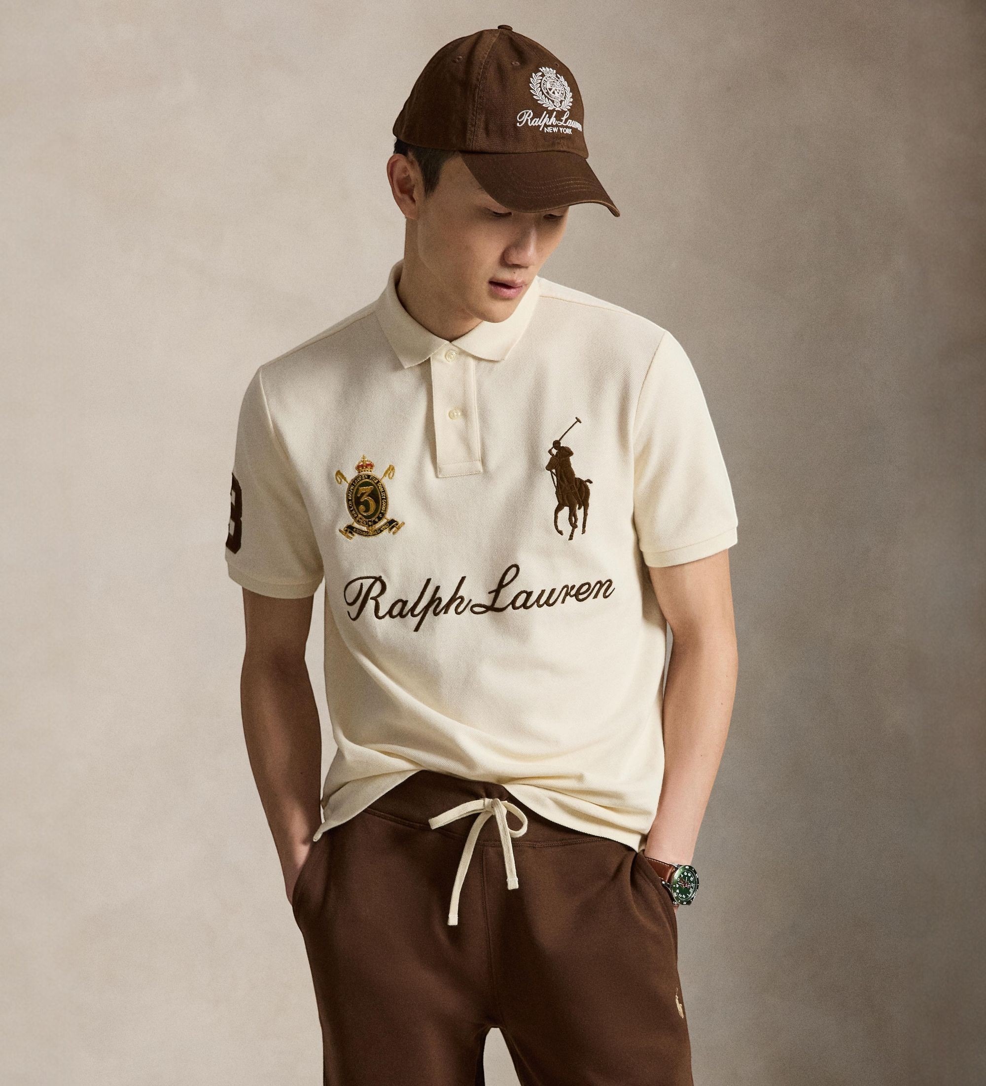 Polo Ralph Lauren für Herren. 710B20009001 Polo Casual beige (XXL), Lässig, Baumwolle, Kurzarm