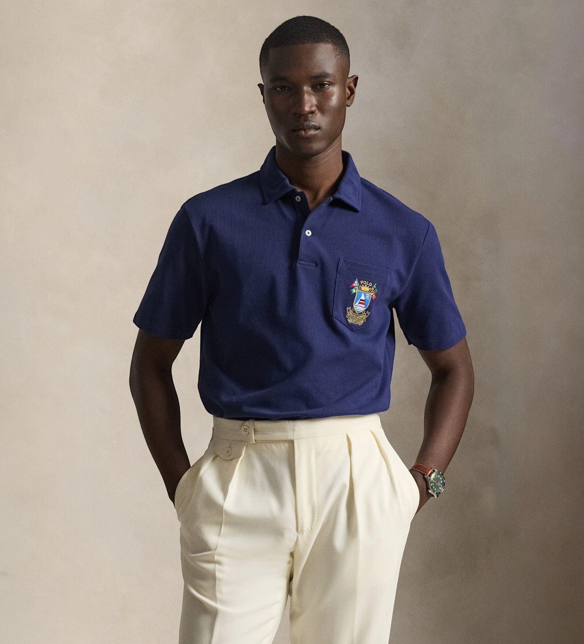 Polo Ralph Lauren für Herren. 710B14573001 Clasic Fit Poloshirt blau (L), Lässig, Baumwolle, Kurzarm