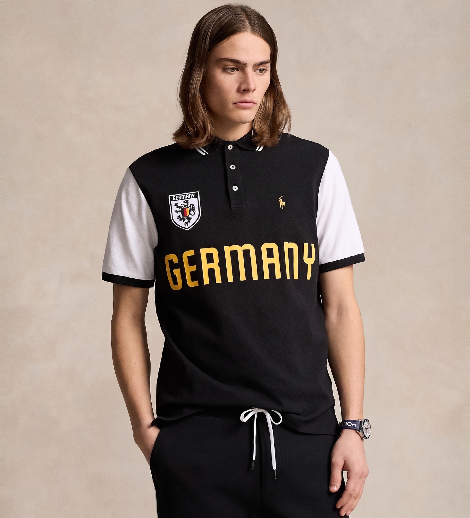 Polo Ralph Lauren für Herren. 710944671001 Classic Fit Deutschland Poloshirt schwarz (L), Lässig, Baumwolle, Kurzarm