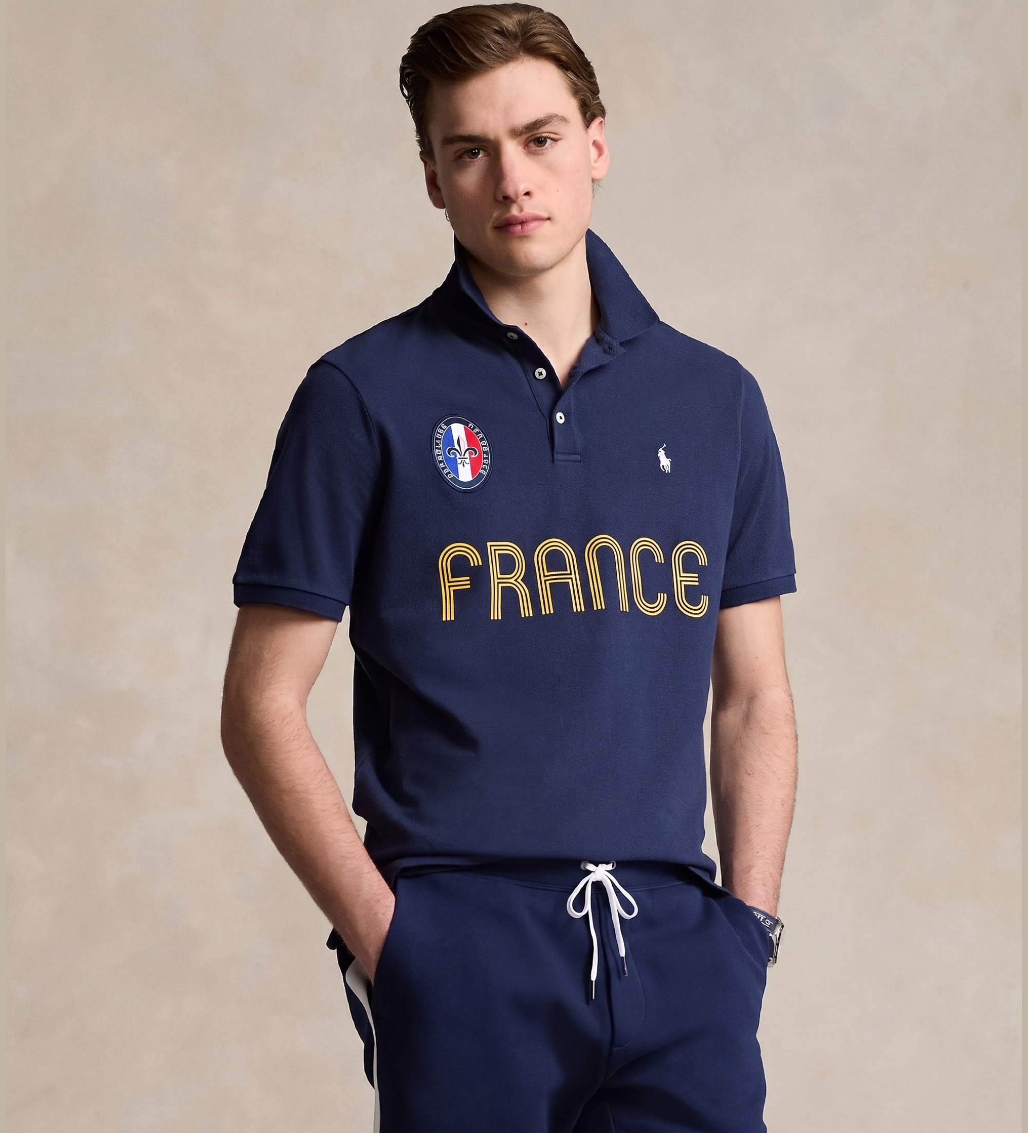 Polo Ralph Lauren für Herren. 710944667001 Classic Fit Polo Frankreich blau (XL), Lässig, Baumwolle, Kurzarm