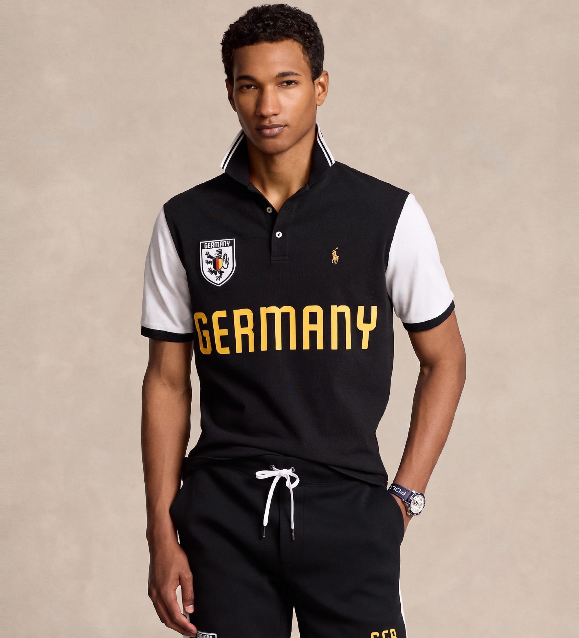 Polo Ralph Lauren für Herren. 710944672001 Polo Classic Fit UEAE schwarz (L), Lässig, Baumwolle, Kurzarm