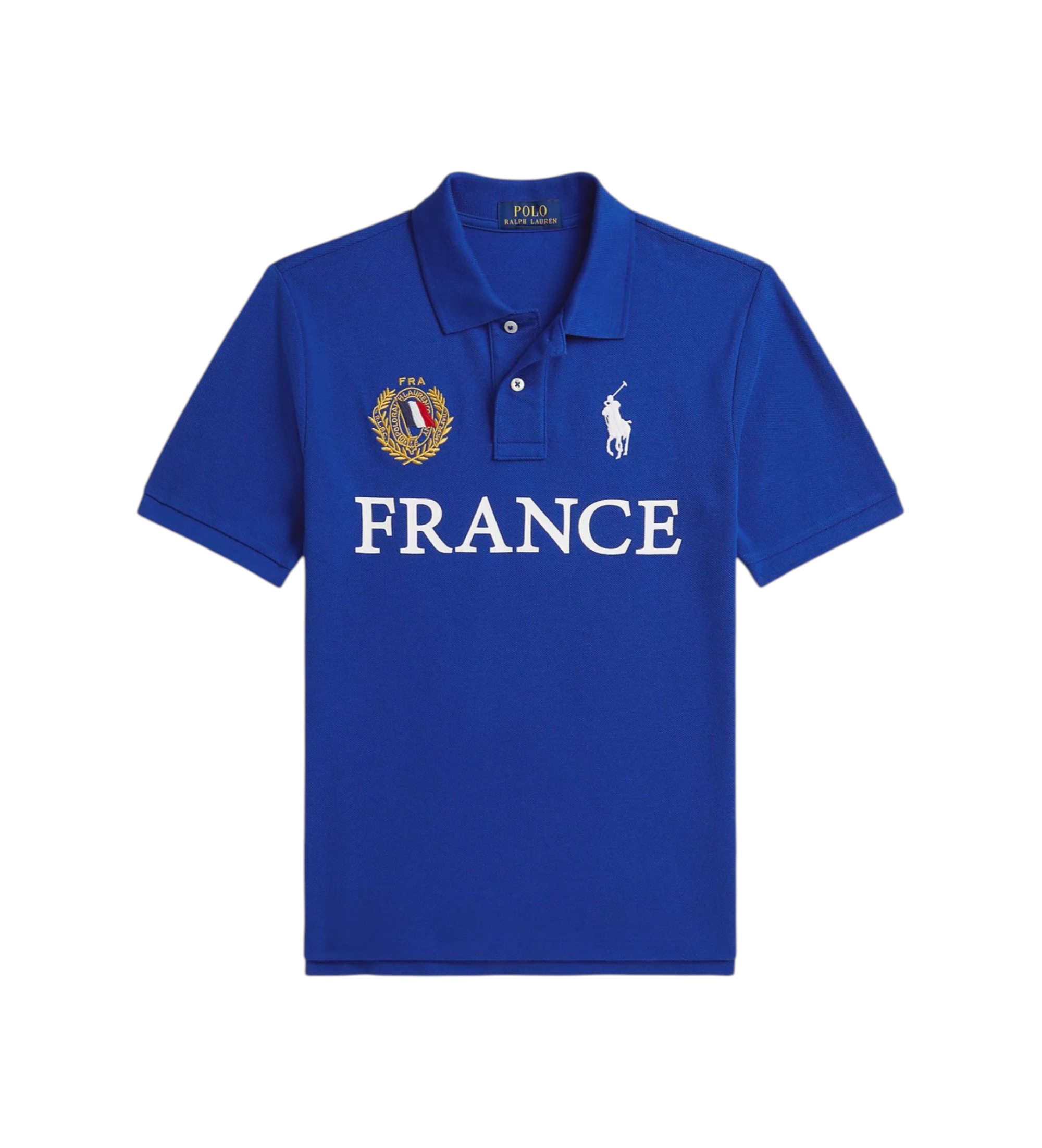 Polo Ralph Lauren für Jungen. 323B23438001 Poloshirt aus blauer Baumwolle mit Piquémuster, Frankreich ((S) 6/7años= 136/138cm), Lässig, Kurz