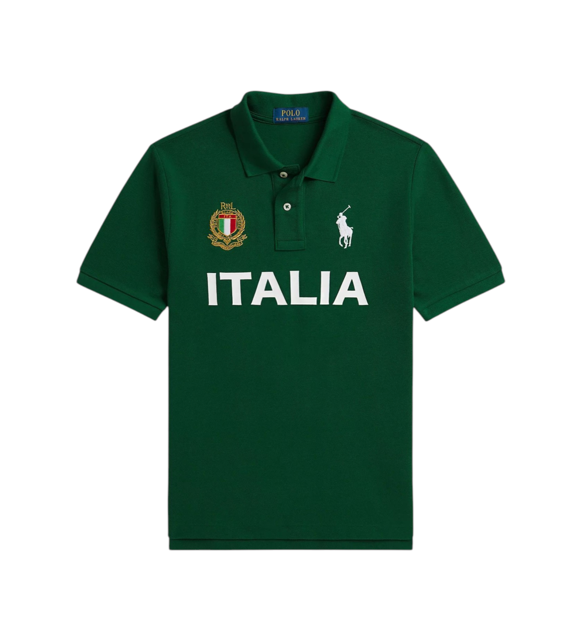 Polo Ralph Lauren für Jungen. 323B23442001 Italien Poloshirt aus Baumwollpikee grün ((M) 8/9años= 140/149cm), Lässig, Baumwolle, Kurzarm, Ki