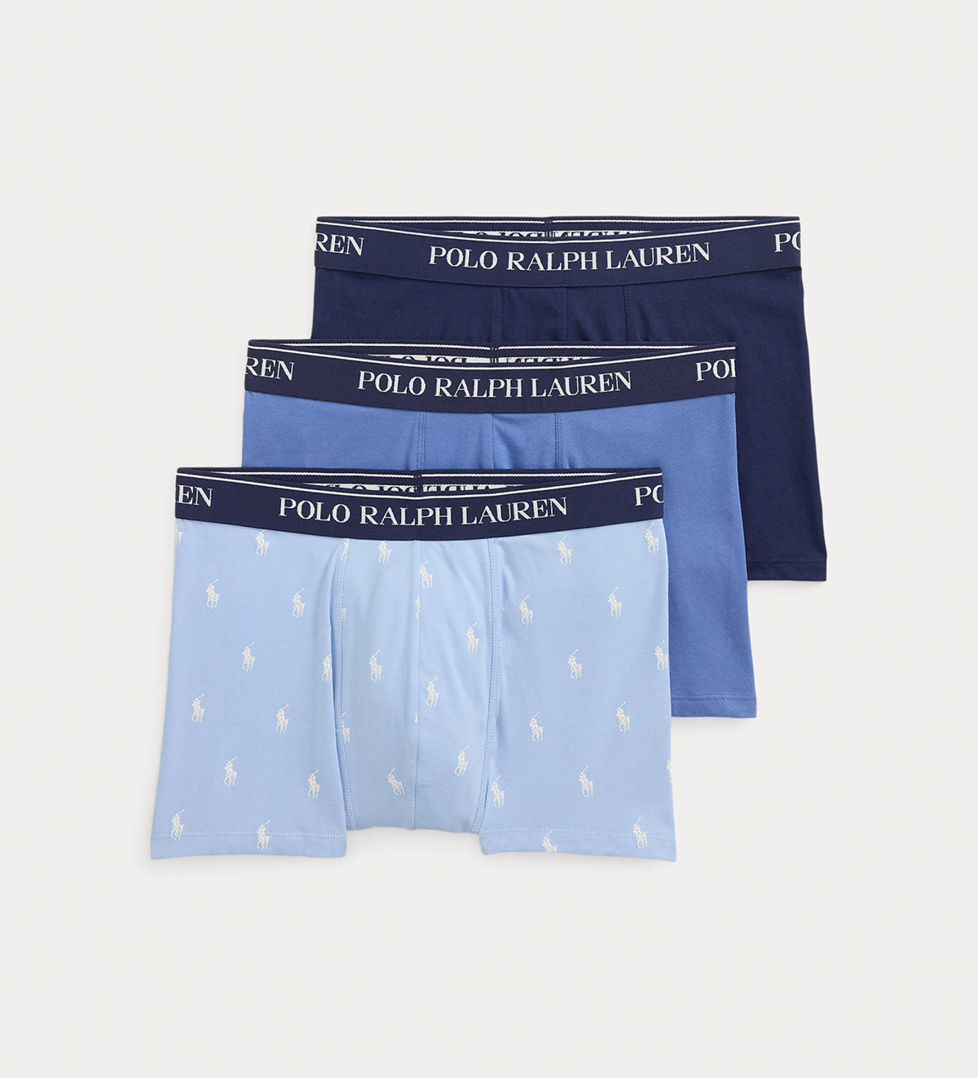 Polo Ralph Lauren für Herren. 714830299224 Set aus 3 Boxershorts aus elastischer Baumwolle, blau (L), Heimtextilien