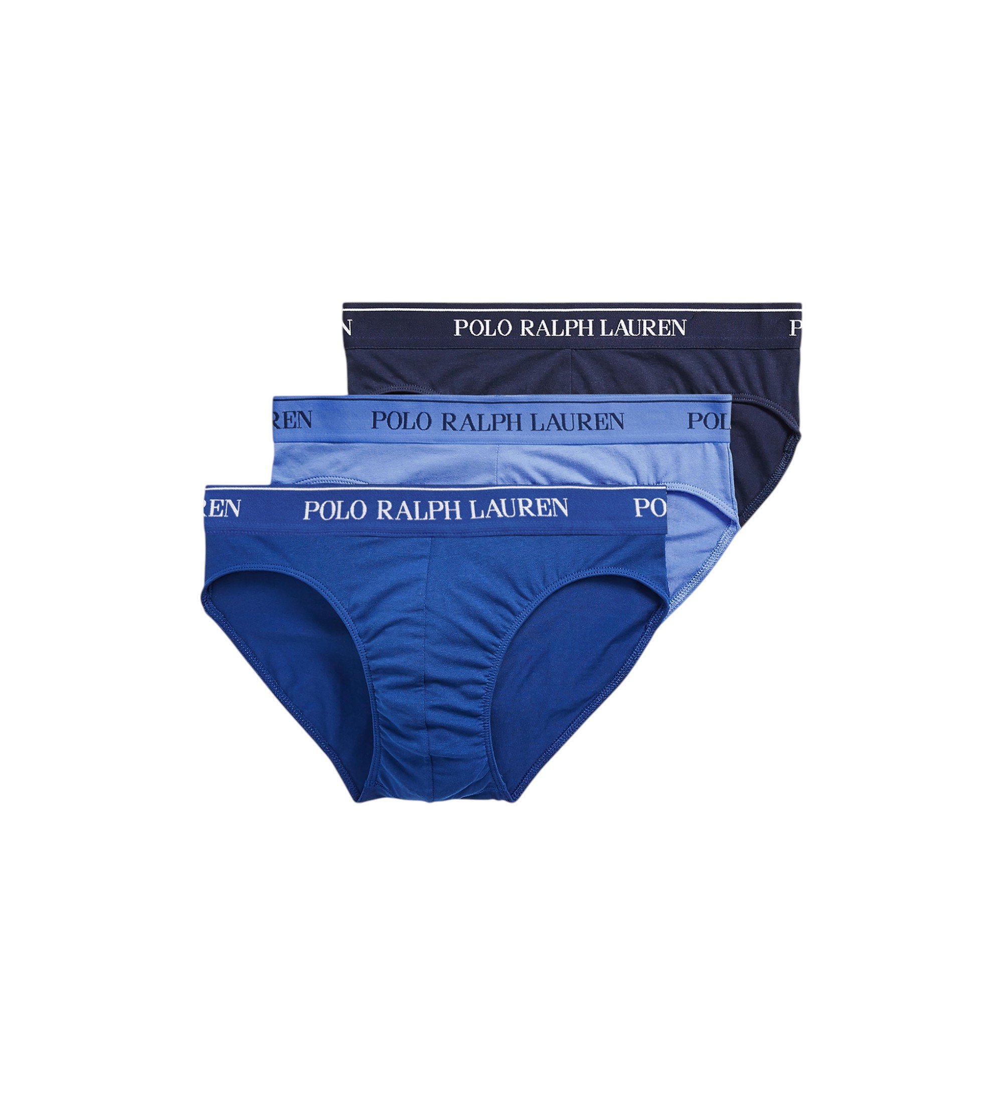 Polo Ralph Lauren für Herren. 714835884004 3er-Set blaue Slips (M), Heimtextilien, Baumwolle