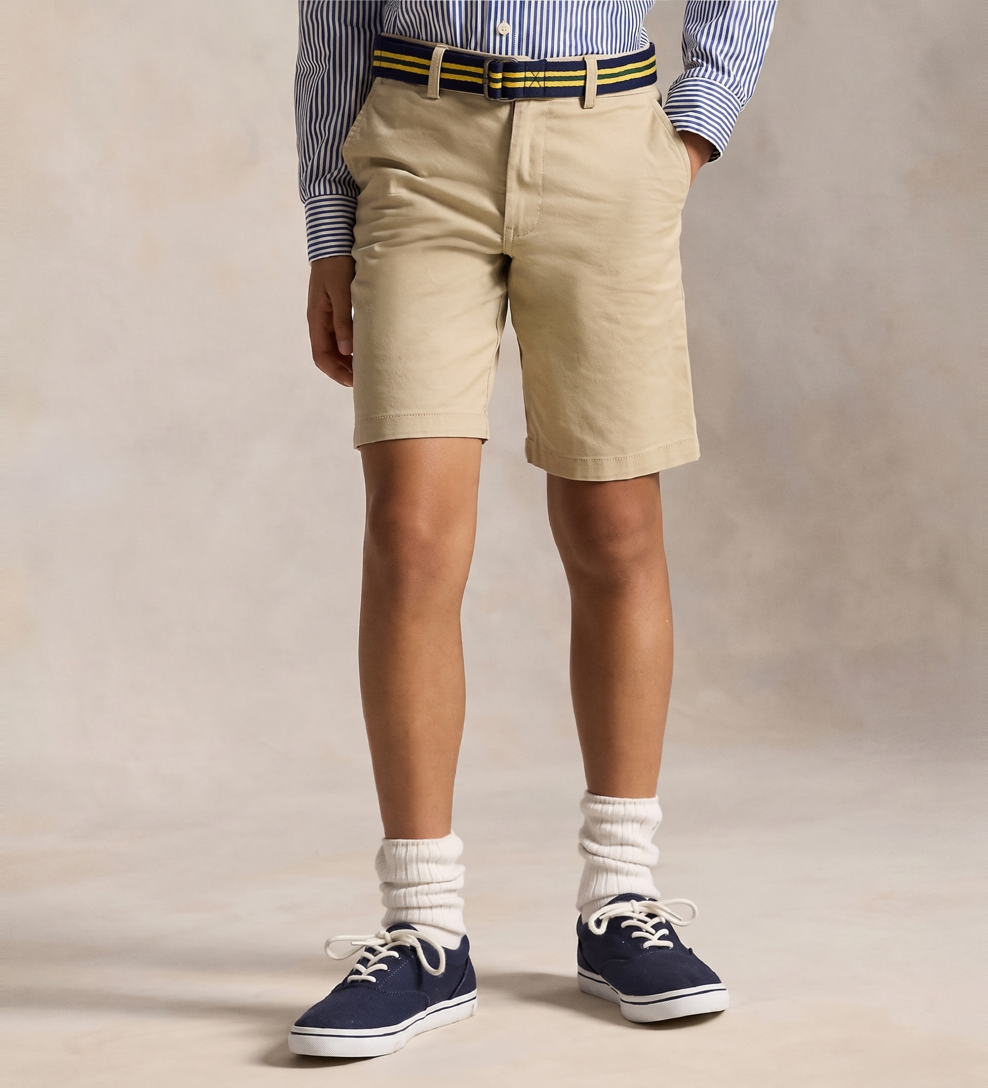 Polo Ralph Lauren für Jungen. 323863960005 Bedford Skinny Shorts braun (10/12años= 150/161cm), Beige, Lässig, Baumwolle, Kinderbekleidung