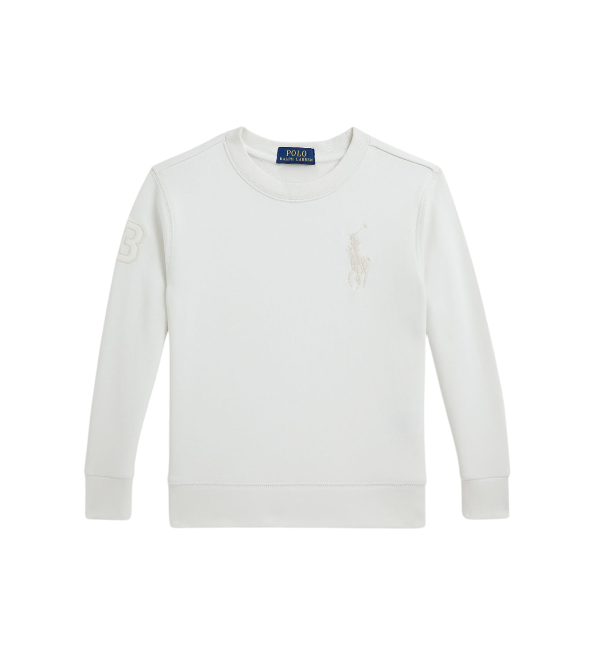 Polo Ralph Lauren für Jungen. 322A12253001 Big Pony French Terry Sweatshirt weiß (5años= 117/123cm), Lässig, Baumwolle, Kinderbekleidung