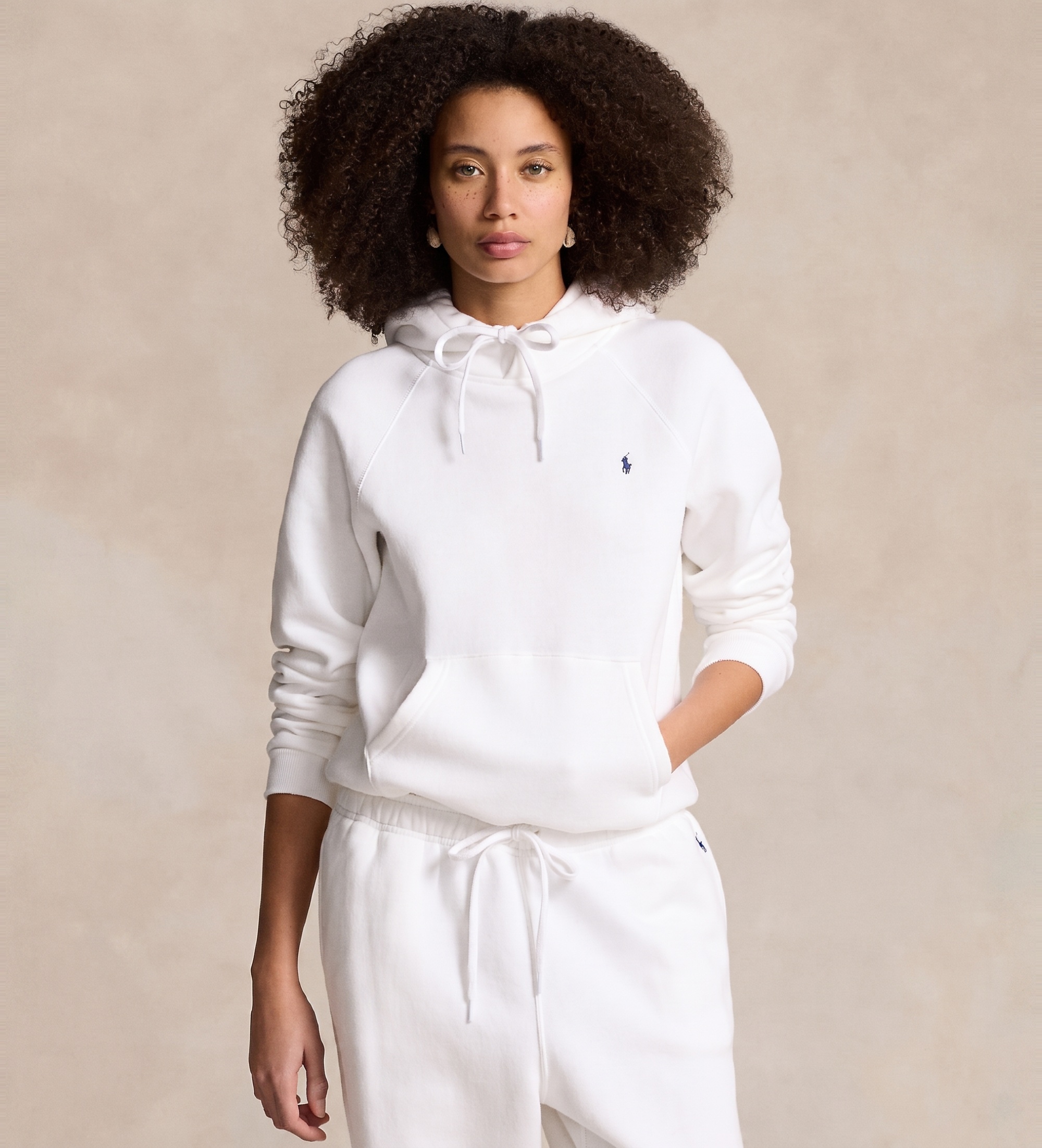 Polo Ralph Lauren für Damen. 211943007001 Weißes Freizeit-Sweatshirt (L), Lässig, Baumwolle