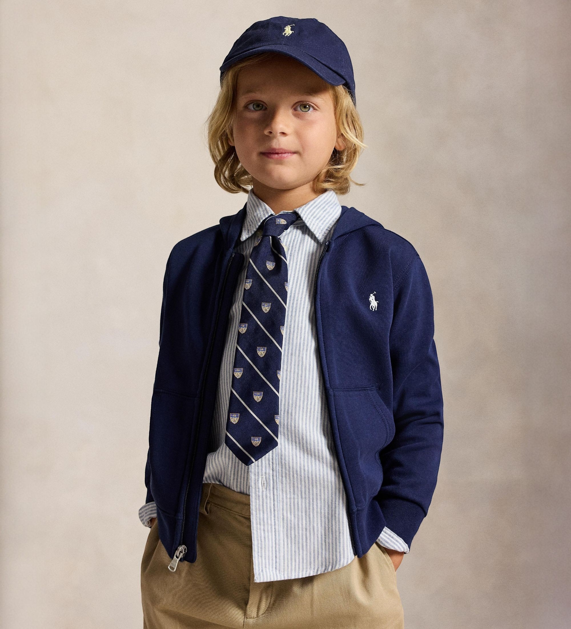 Polo Ralph Lauren für Jungen. 322A95762006 Sweatshirt mit Kapuze navy (4años= 109/116cm), Lässig, Baumwolle, Marine, Kinderbekleidung