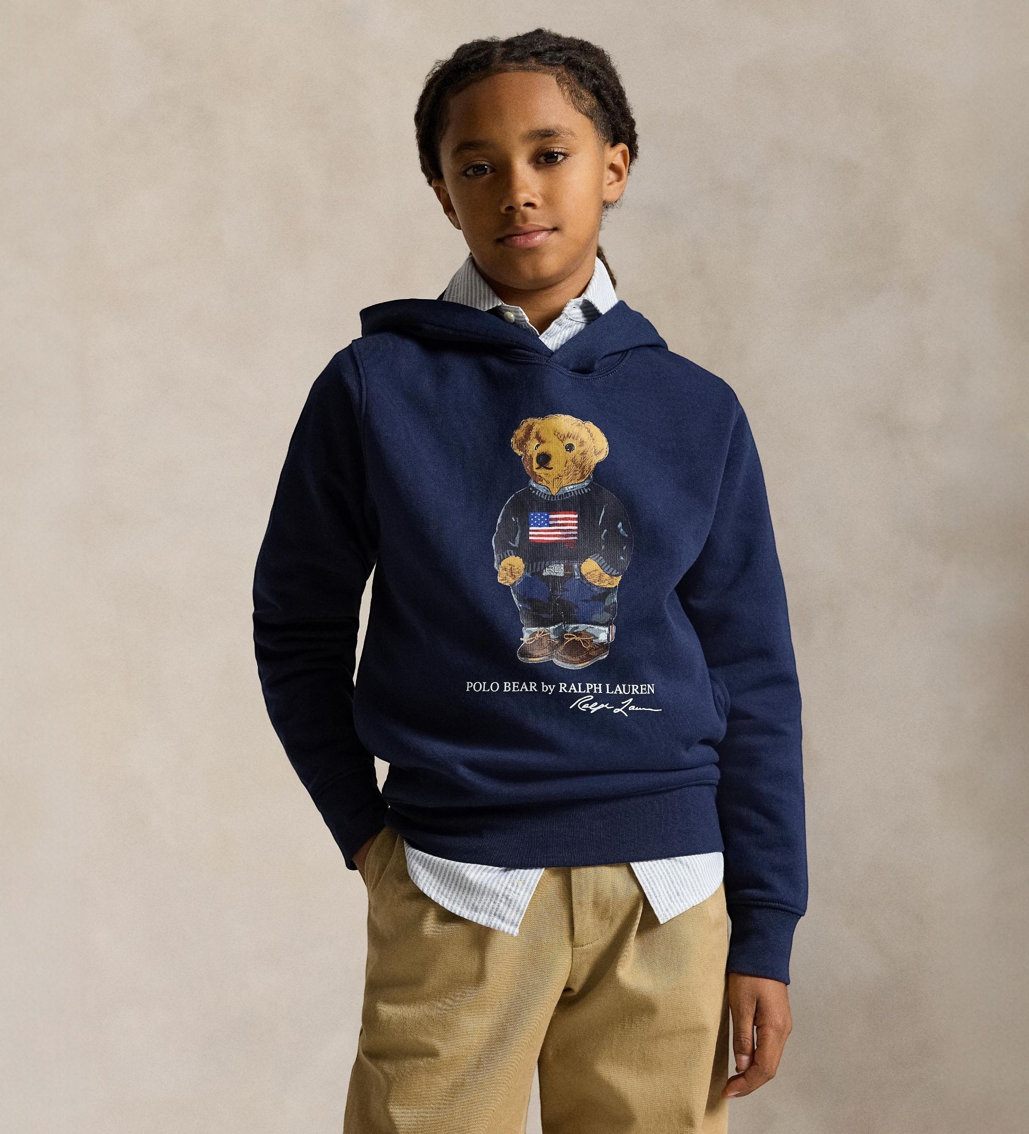 Polo Ralph Lauren für Mädchen. 323A10529001 Sweatshirt Polo Bär navy ((S) 7años= 130/134cm), Lässig, Baumwolle, Marine, Kinderbekleidung