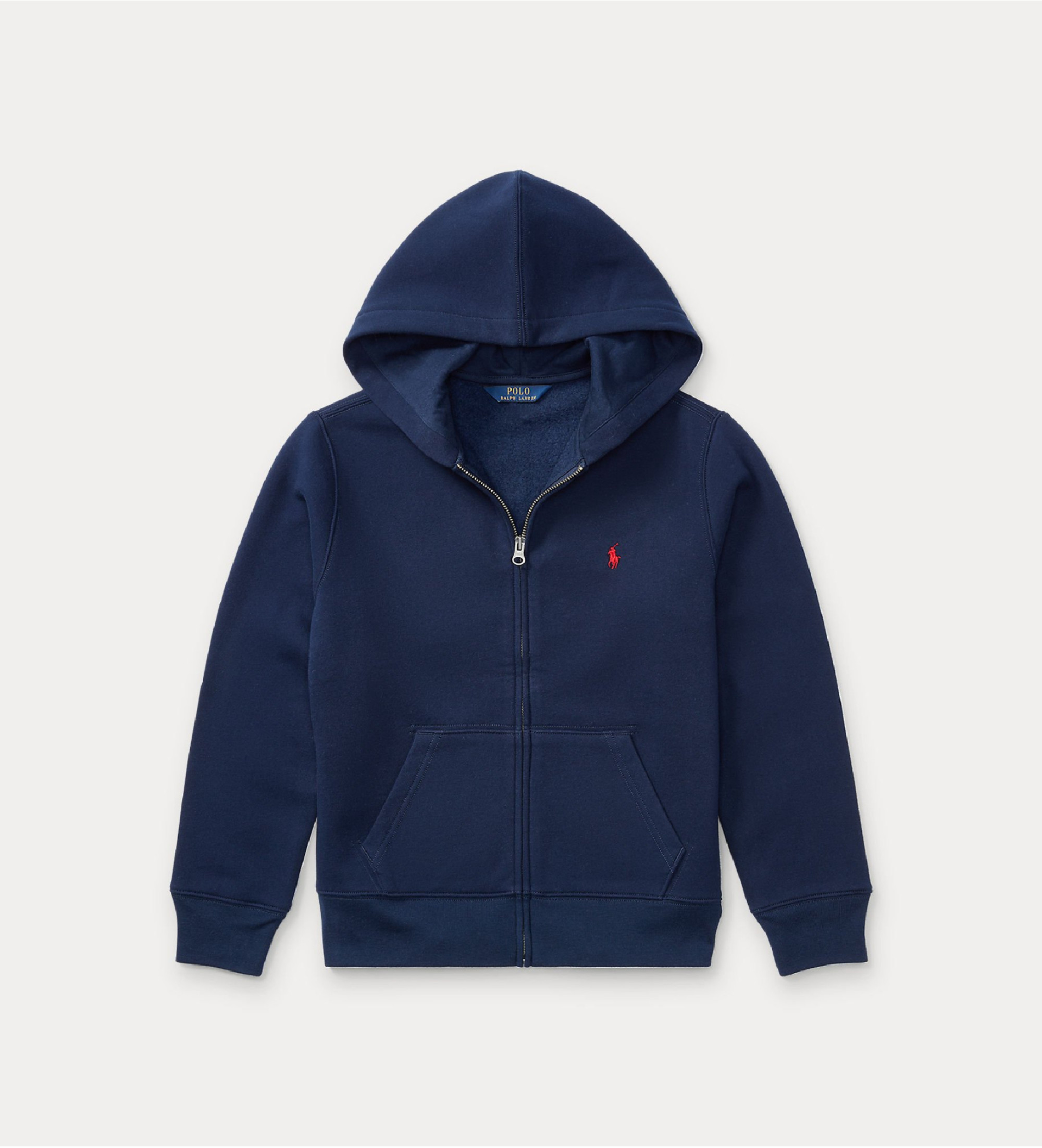 Polo Ralph Lauren pour garçon. 323547626001 Sweat-shirt bleu à capuche en polaire et coton ((M) 8/9años= 140/149cm), Casuel, Marine, mode en