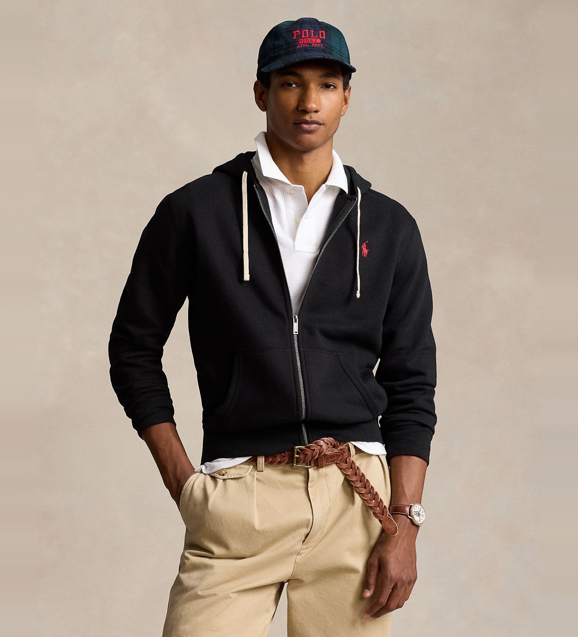 Polo Ralph Lauren für Herren. 710813297001 RL Sweatshirt mit Kapuze schwarz (XL), Lässig, Baumwolle