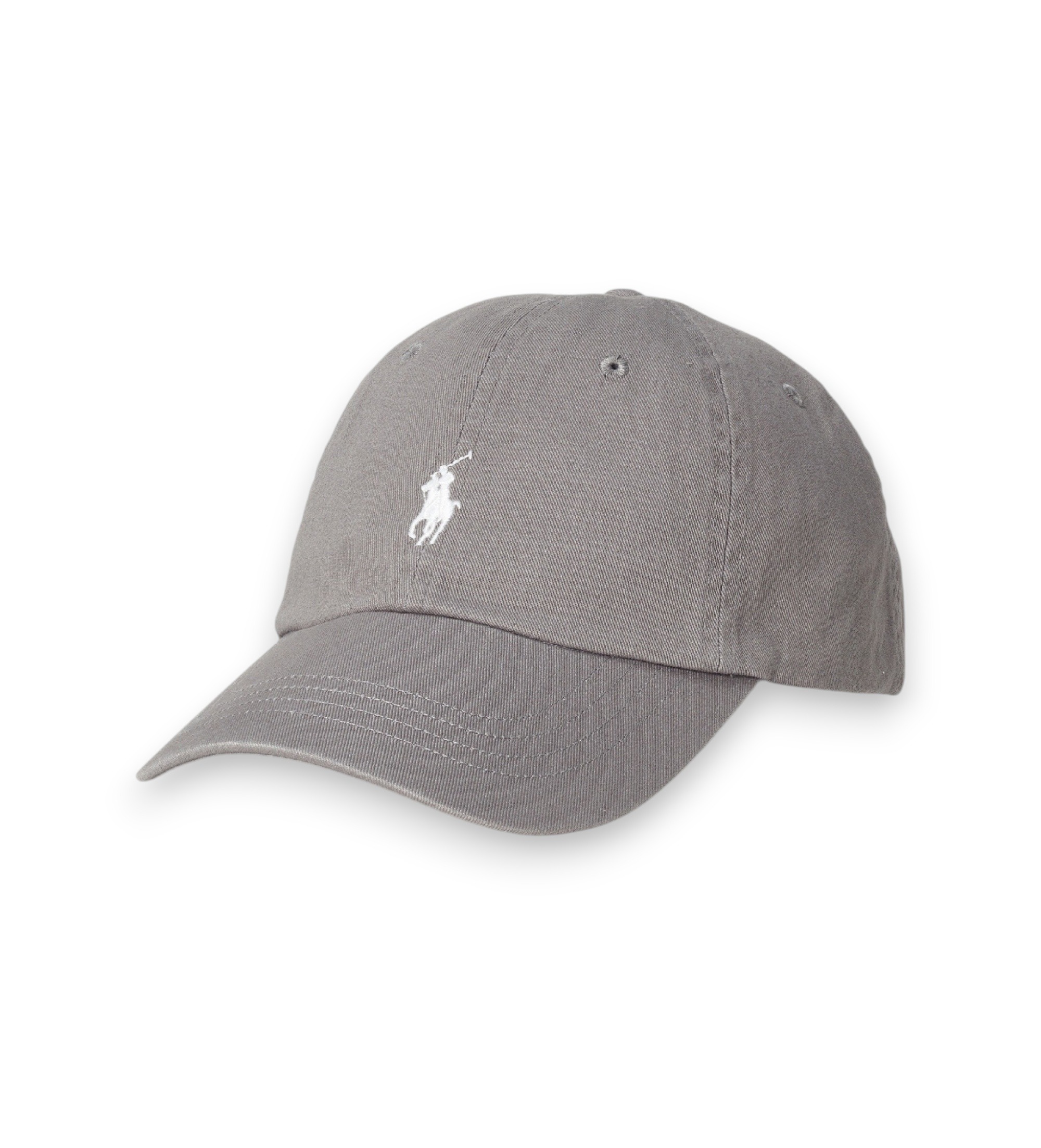 Polo Ralph Lauren für Damen. 211912843017 Die ikonische graue Chinomütze aus Baumwolle (OSFA), Lässig