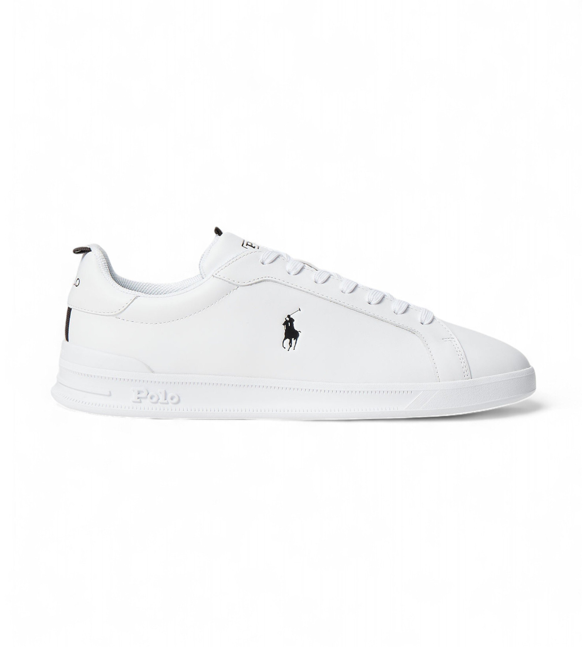 Polo Ralph Lauren für Herren. 809860883006 Lederturnschuhe mit weißem Logo (45), Wohnung, Schnürsenkel, Lässig