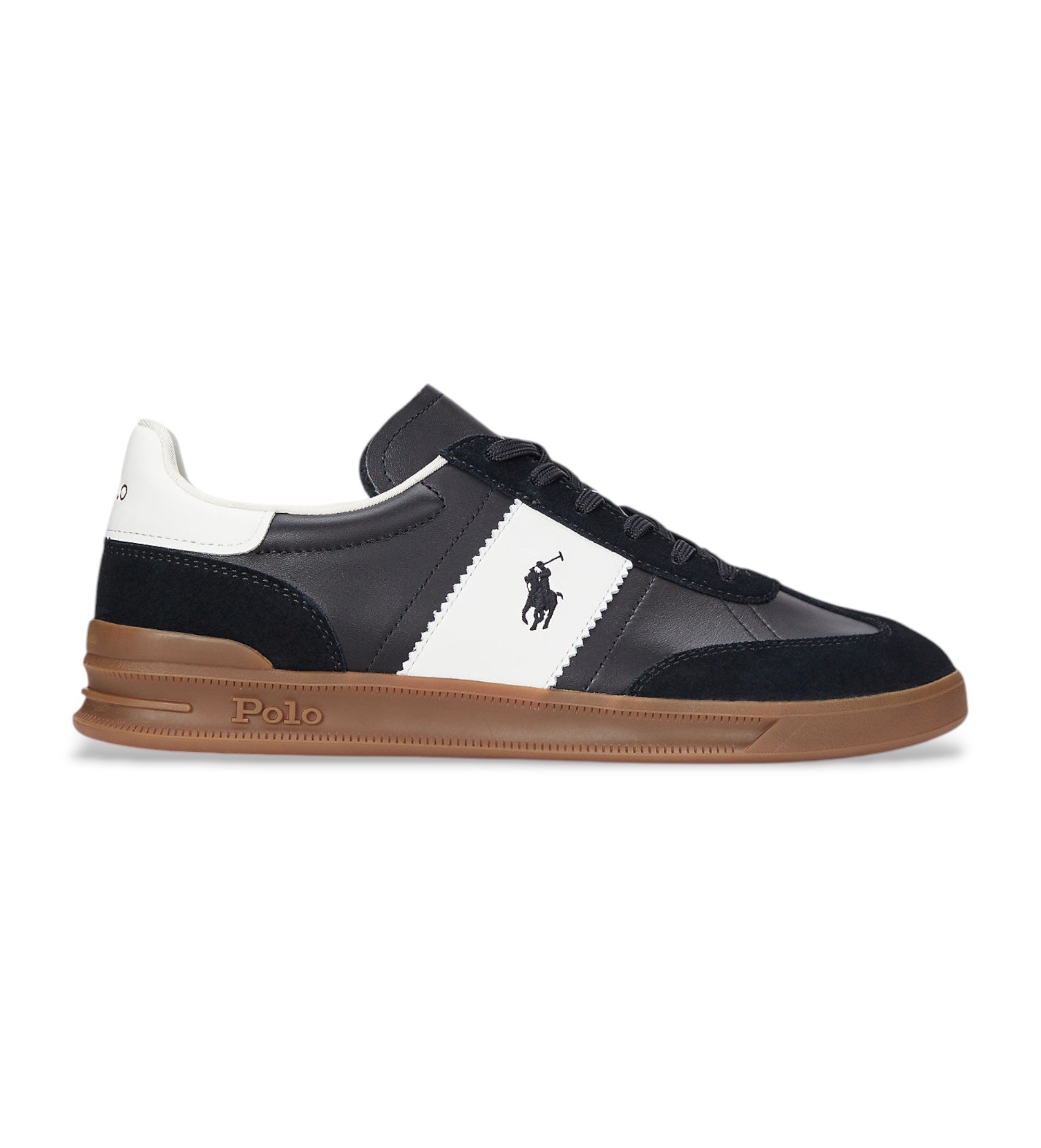 Polo Ralph Lauren für Herren. 809956119001 Heritage Area Lederschuhe schwarz (45), Wohnung, Schnürsenkel, Lässig
