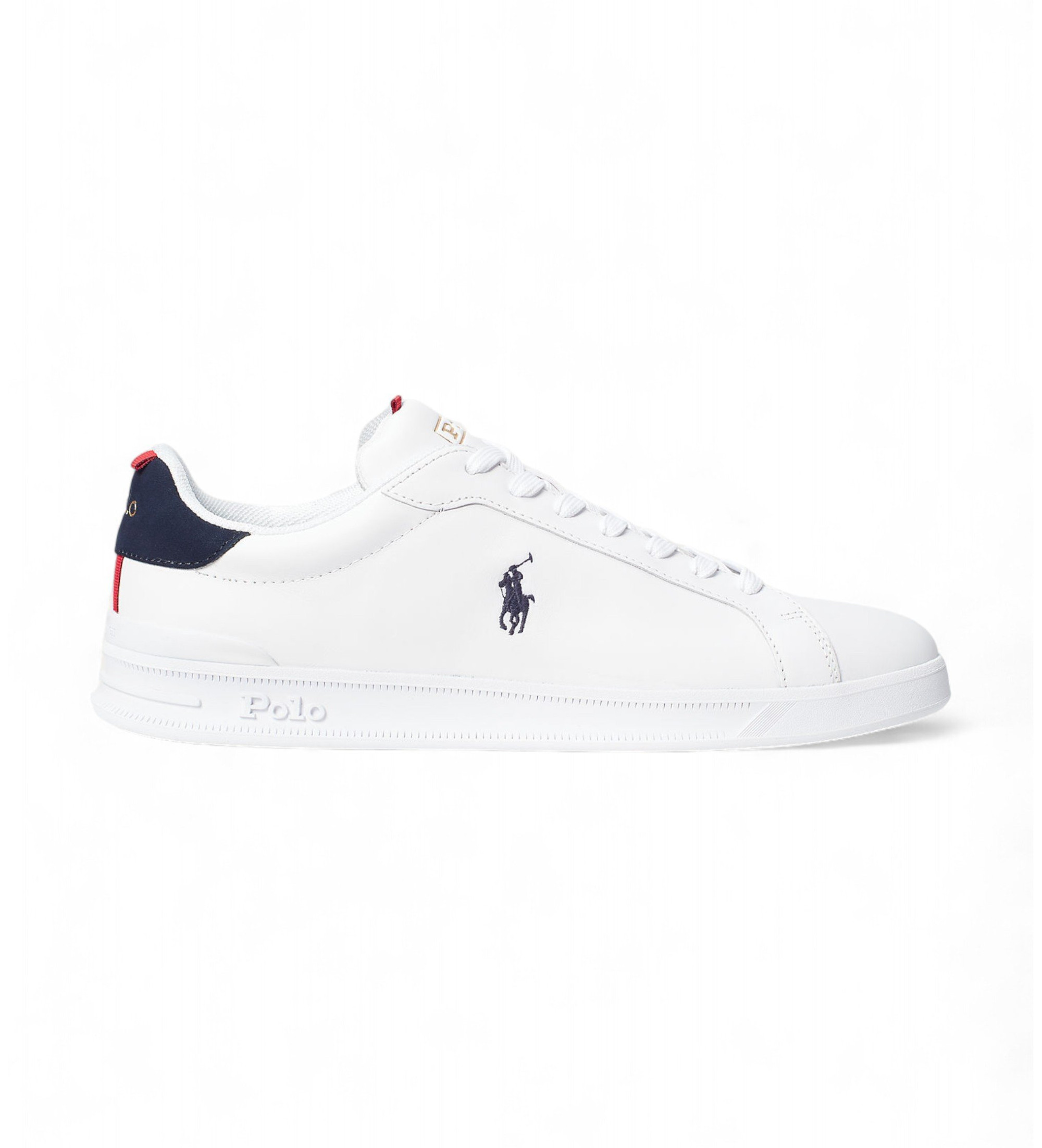 Polo Ralph Lauren für Herren. 809860883003 Heritage Court II Lederschuhe weiß (47), Wohnung, Schnürsenkel, Lässig