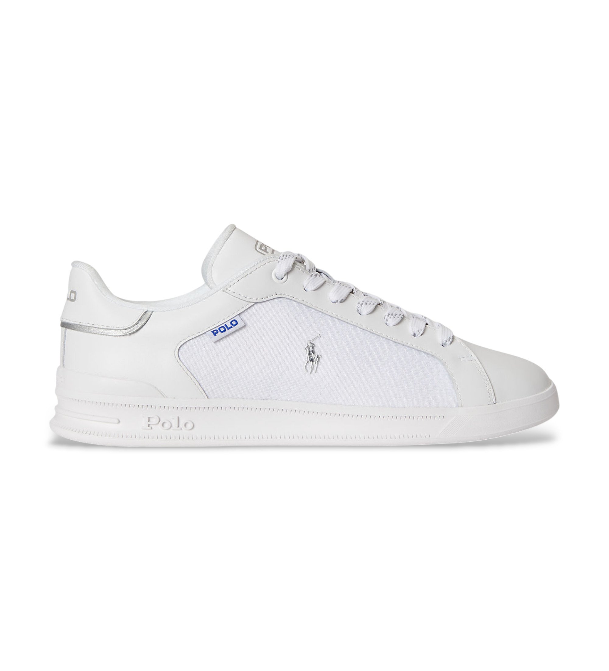 Polo Ralph Lauren für Herren. 809P07161001 Heritage Court Utility Leder Turnschuhe weiß (43), Wohnung, Schnürsenkel, Lässig
