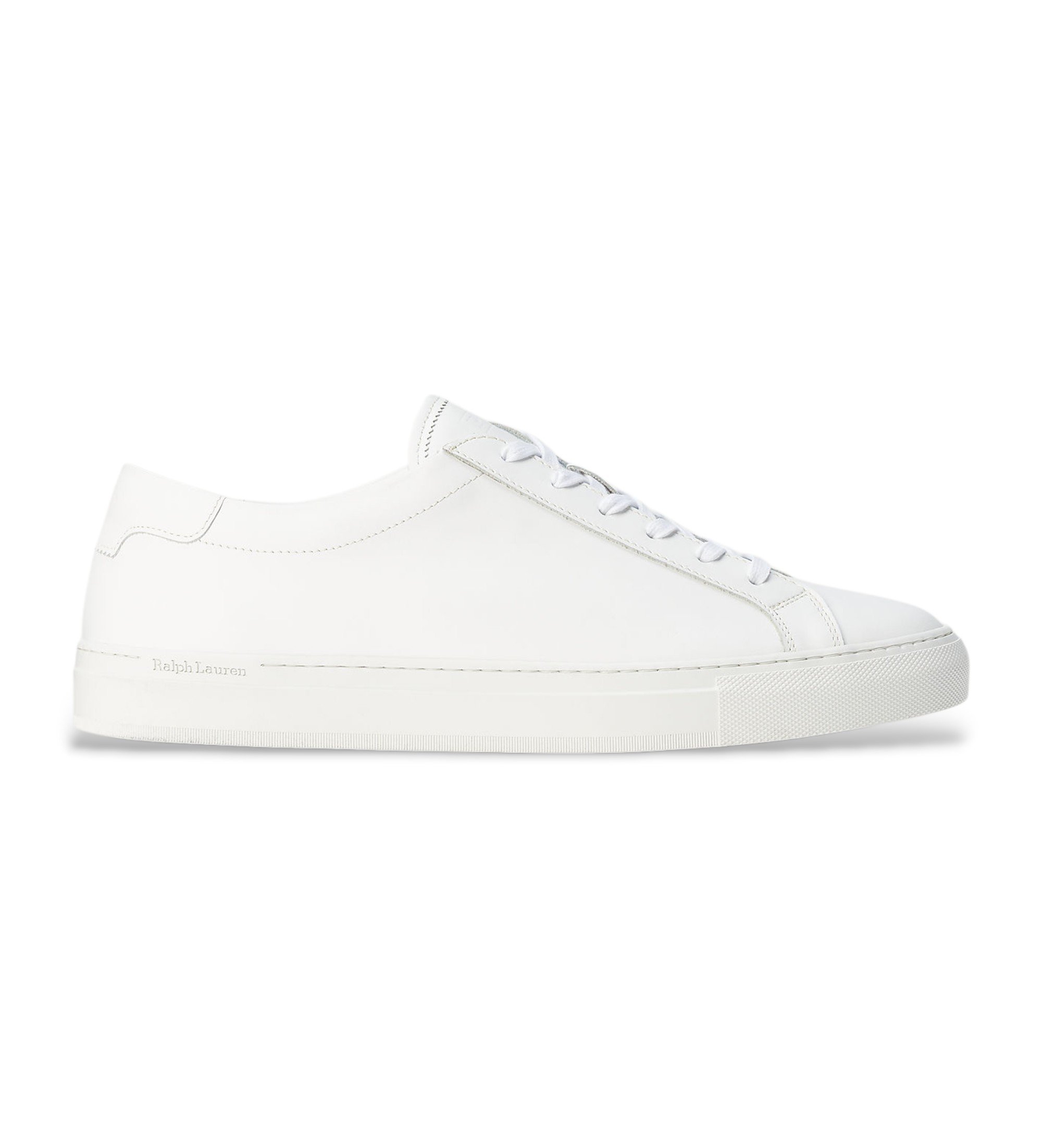 Polo Ralph Lauren für Herren. 809913531001 Jermain Turnschuhe aus weißem Leder (43), Wohnung, Schnürsenkel, Lässig