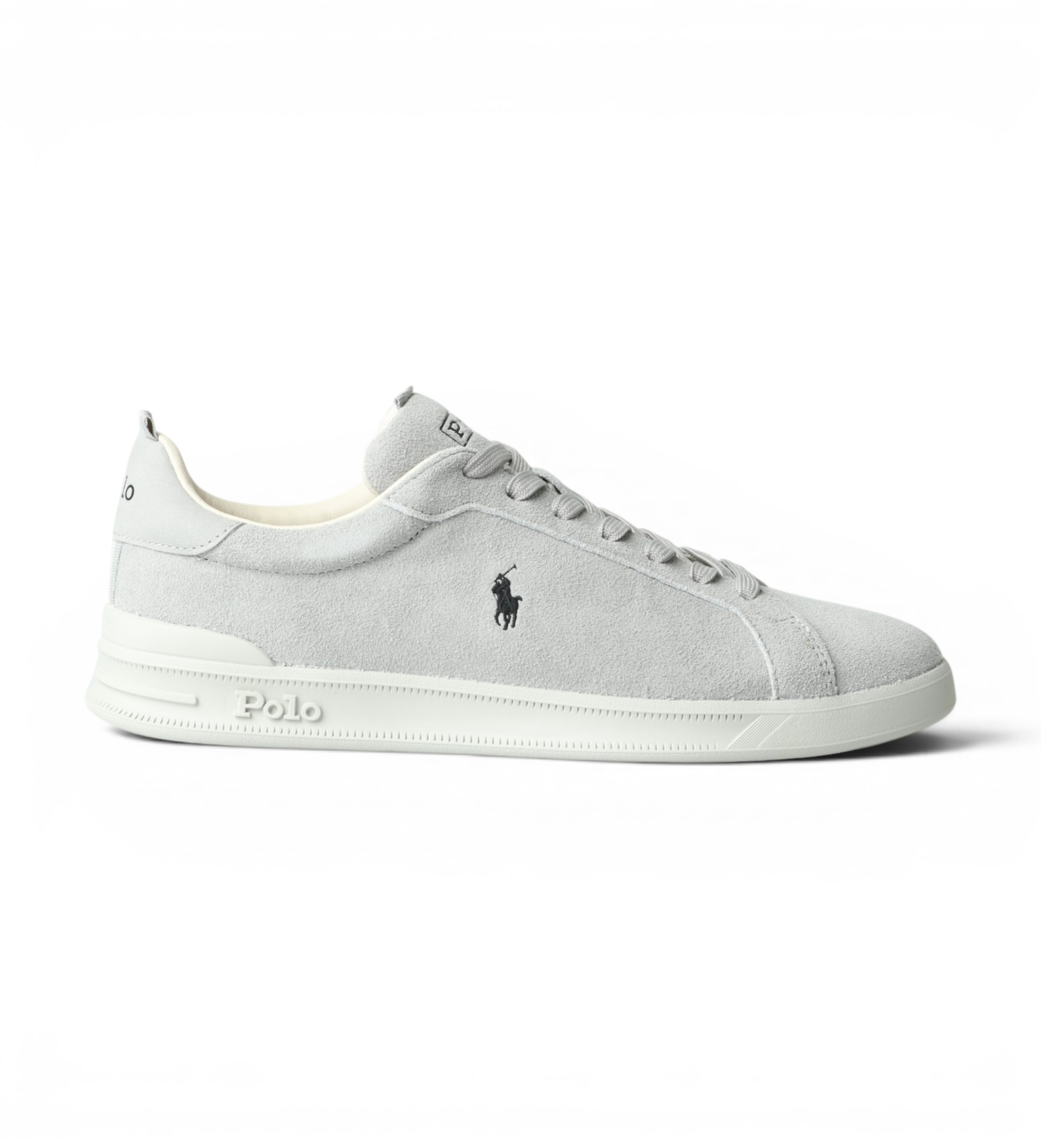 Polo Ralph Lauren für Herren. 809P13080002 Lace Ledersneaker grau (44), Wohnung, Schnürsenkel, Lässig