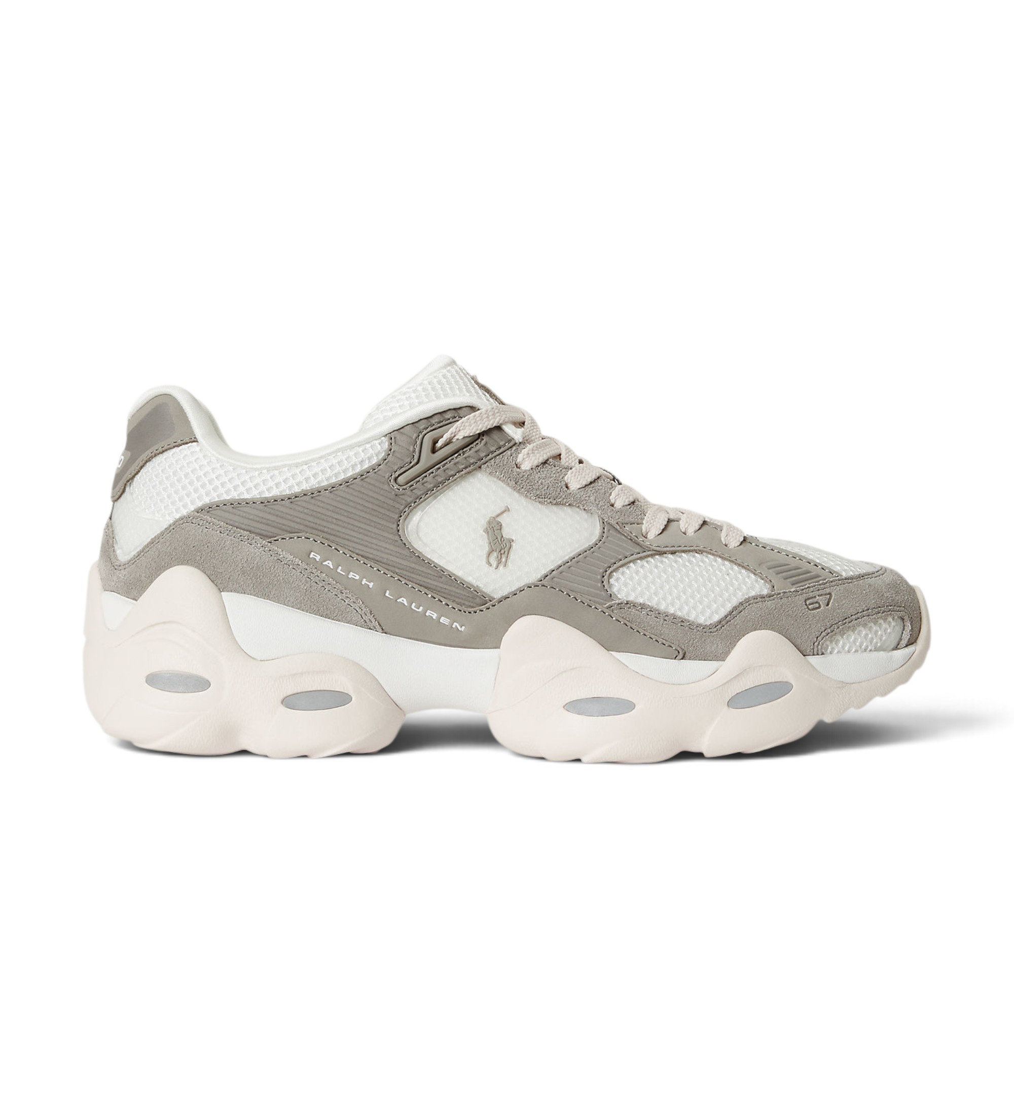 Polo Ralph Lauren für Herren. 809P15752001 Track 300 Lederschuhe grau (40), Wohnung, Schnürsenkel, Lässig