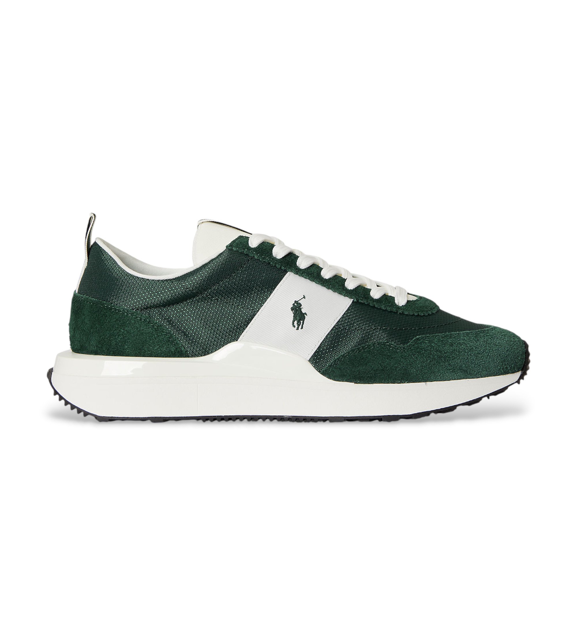 Polo Ralph Lauren für Herren. 809P07284001 Turnschuhe Leder Train 89 grün (45), Wohnung, Schnürsenkel, Lässig