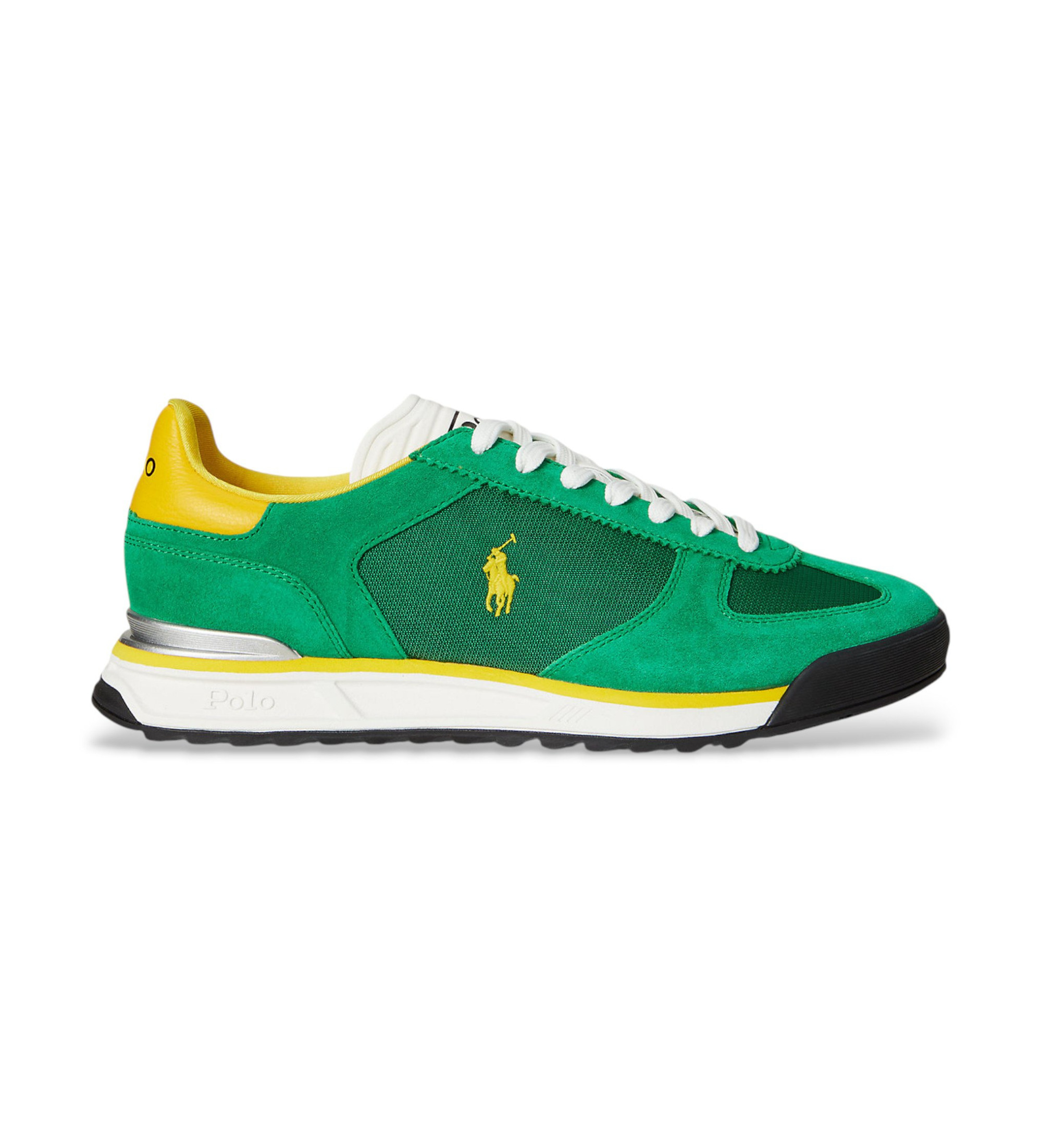 Polo Ralph Lauren für Herren. 809P01641002 Leder Turnschuhe Varick grün (43), Wohnung, Schnürsenkel, Lässig