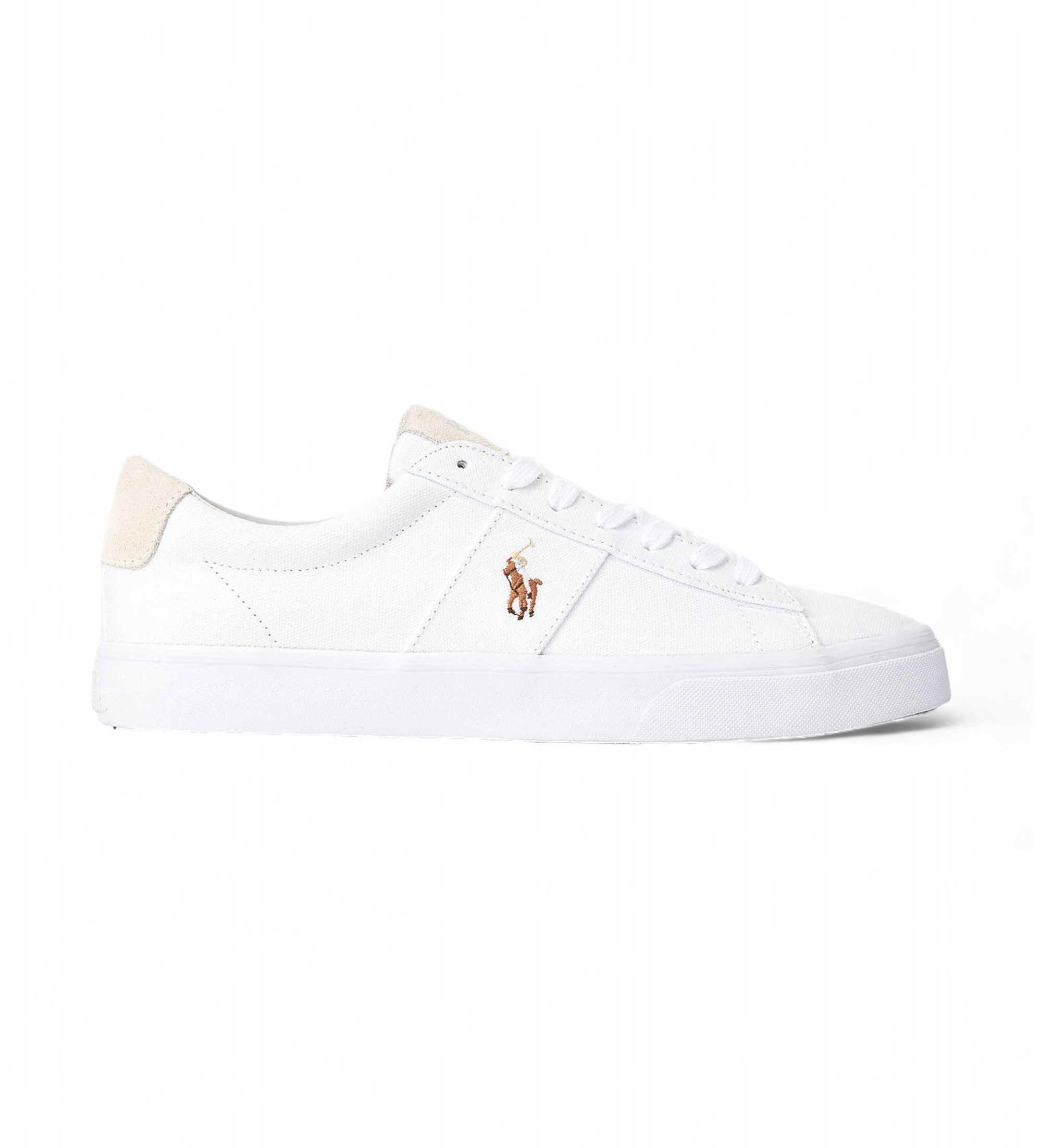 Polo Ralph Lauren für Herren. 816749369003 Sayer Schuhe weiß (44), Stoff, Wohnung, Schnürsenkel, Lässig