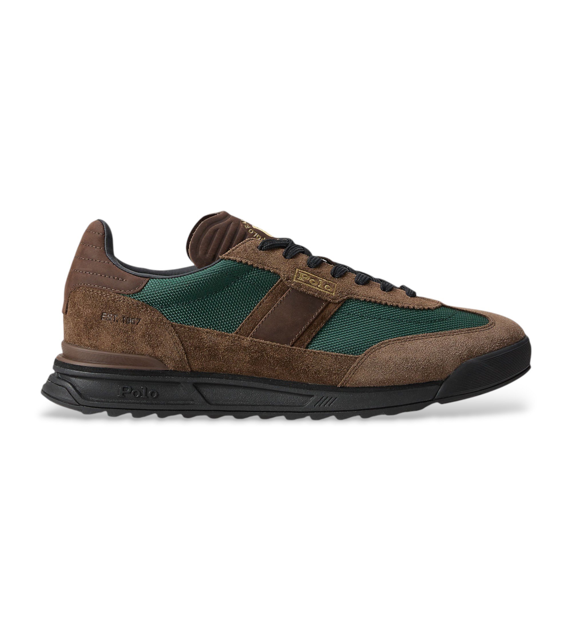 Polo Ralph Lauren für Herren. 809974046001 Varick Braun Leder Turnschuhe (40), Wohnung, Schnürsenkel, Lässig