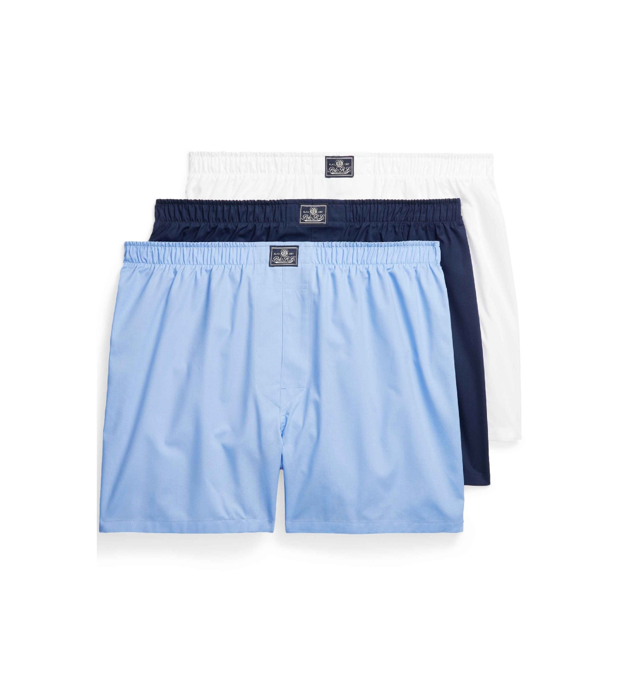 Polo Ralph Lauren für Herren. 714610864001 3er-Set Boxershorts aus Baumwolle blau, marineblau, weiß (XL), Heimtextilien