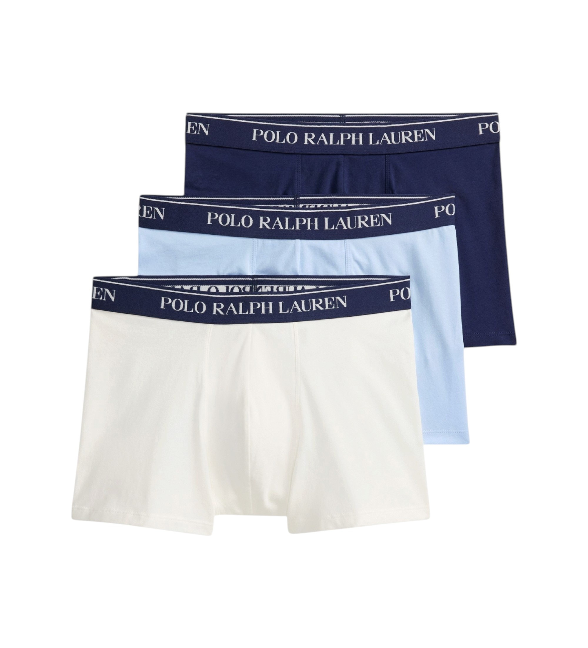 Polo Ralph Lauren für Herren. 714830299212 Set 3 Boxershorts aus elastischer Baumwolle weiß, blau, marineblau (L), Heimtextilien