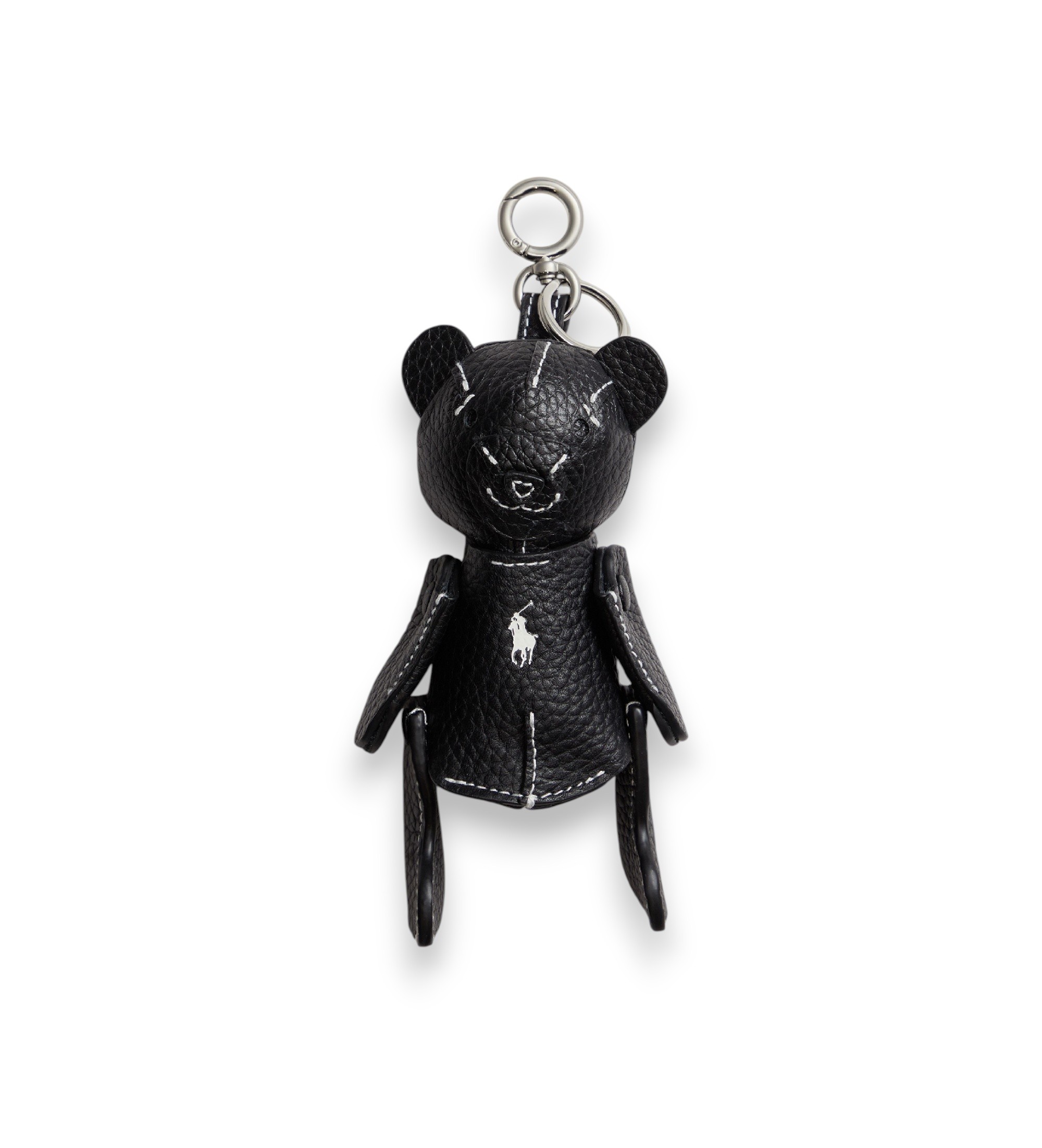 Polo Ralph Lauren für Damen. 427P13276003 Polo Bear Taschenanhänger aus Leder schwarz (OSFA), Lässig