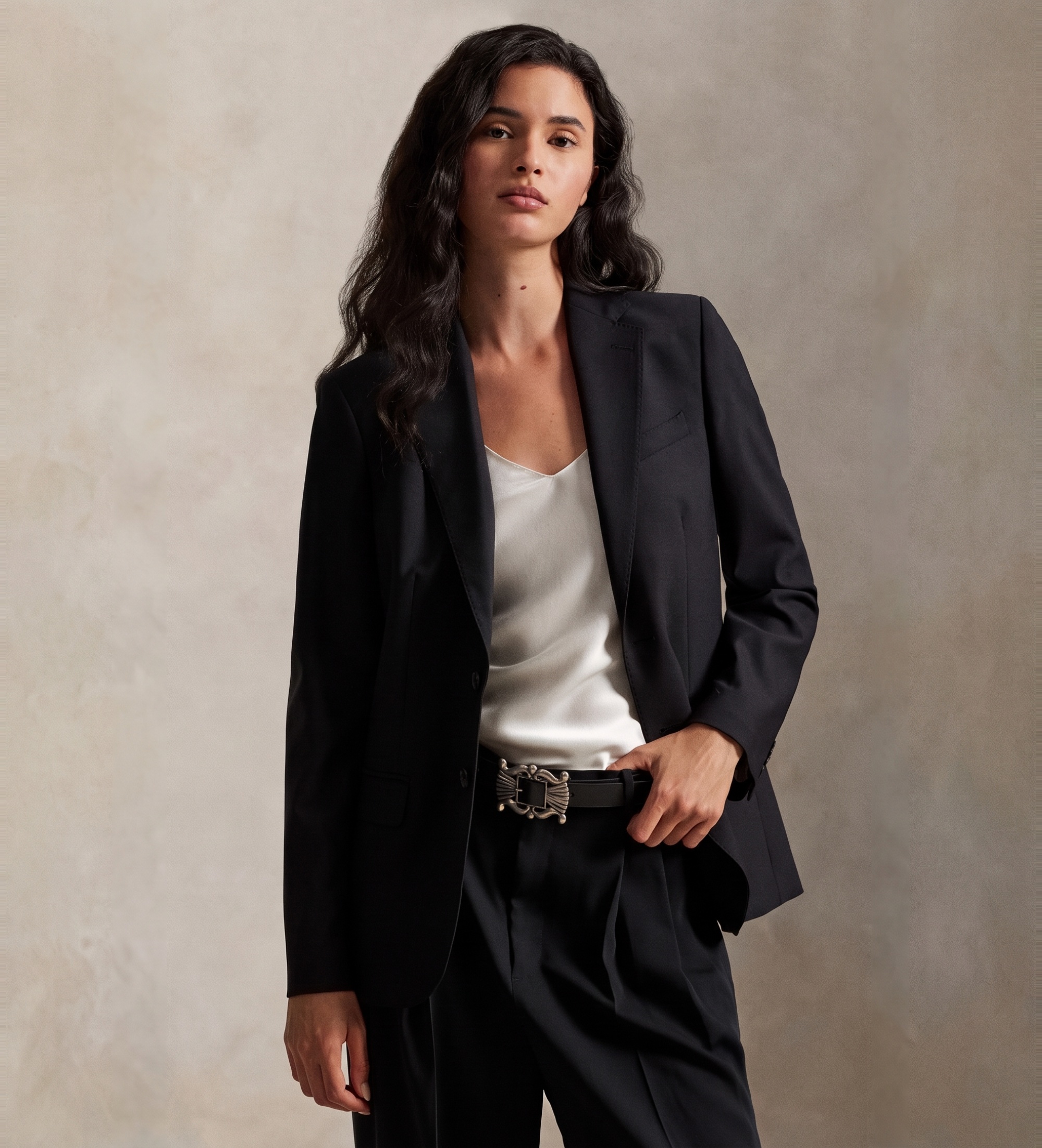 Polo Ralph Lauren für Damen. 211907268002 Amerikanische Jacke aus Wolle und schwarzem Elastan (32), Lässig, Klassisch