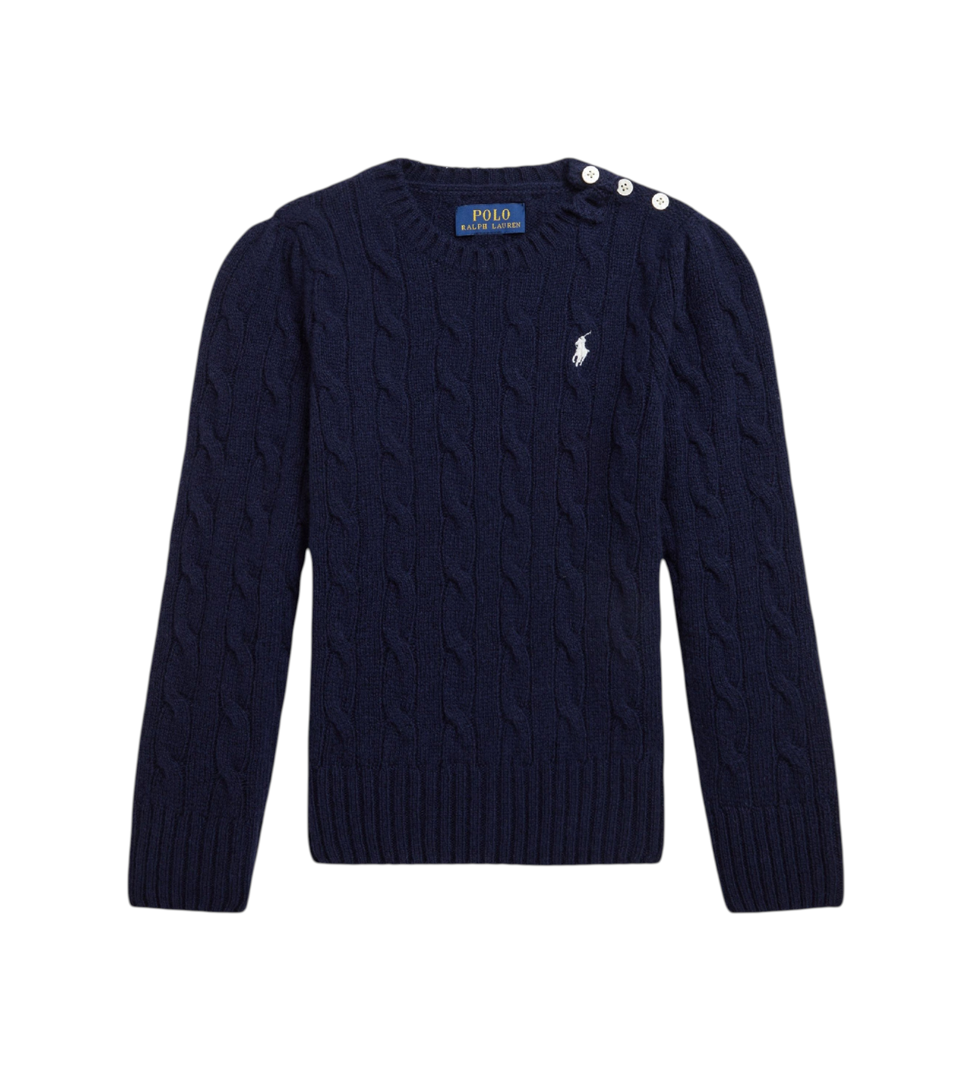 Polo Ralph Lauren für Mädchen. 312877375008 Pullover aus Wolle und Kaschmir in Marineblau (4años= 102/108cm), Lässig, Langarm, Kinderbekleid