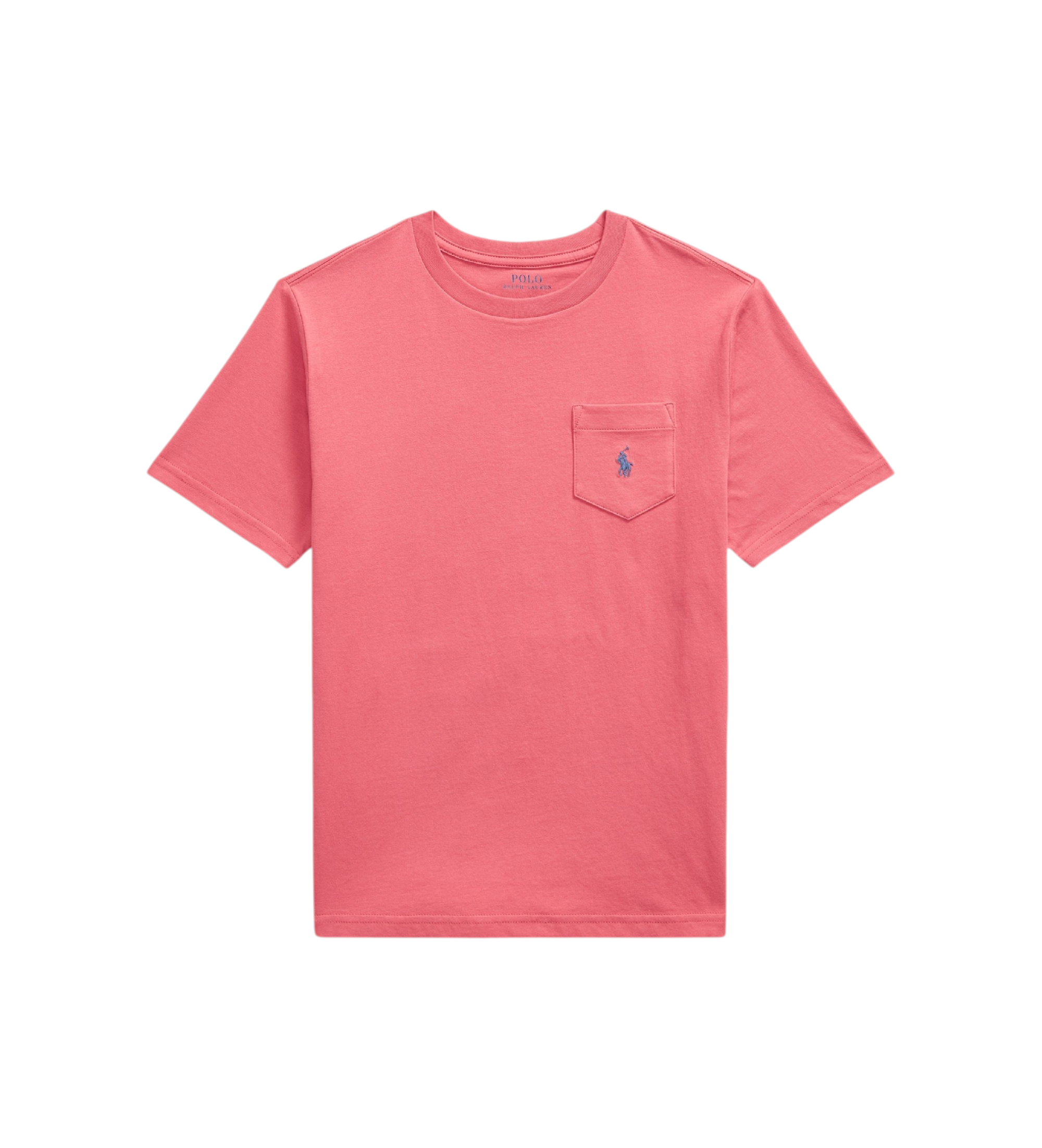 Polo Ralph Lauren für Jungen. 323970333505 Baumwoll-Strickshirt mit roter Tasche ((M) 8/9años= 140/149cm), Lässig, Baumwolle, Kurzarm, Kinde