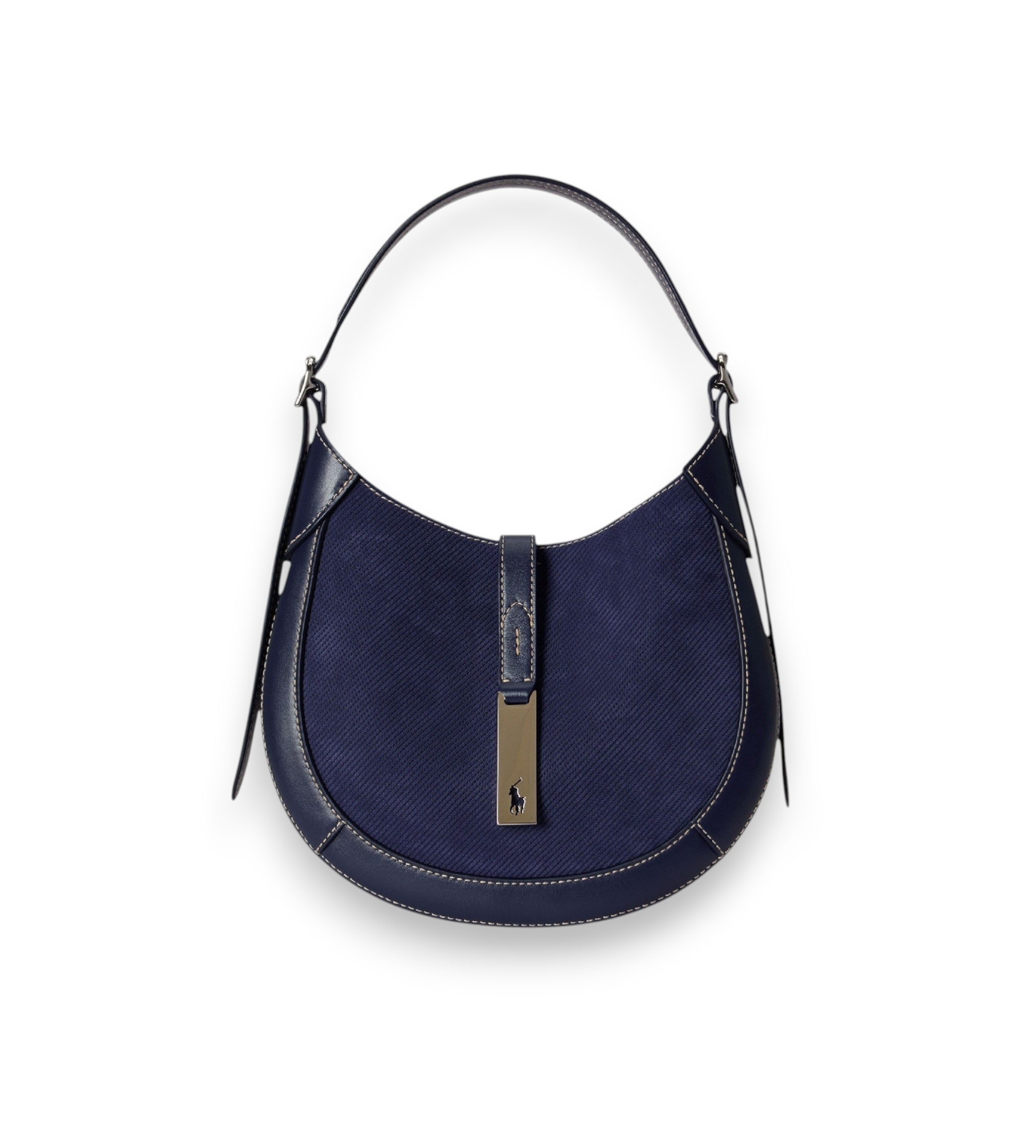Polo Ralph Lauren für Damen. 428P11042001 Polo ID Wildledertasche marineblau (OSFA), Lässig, Klassisch