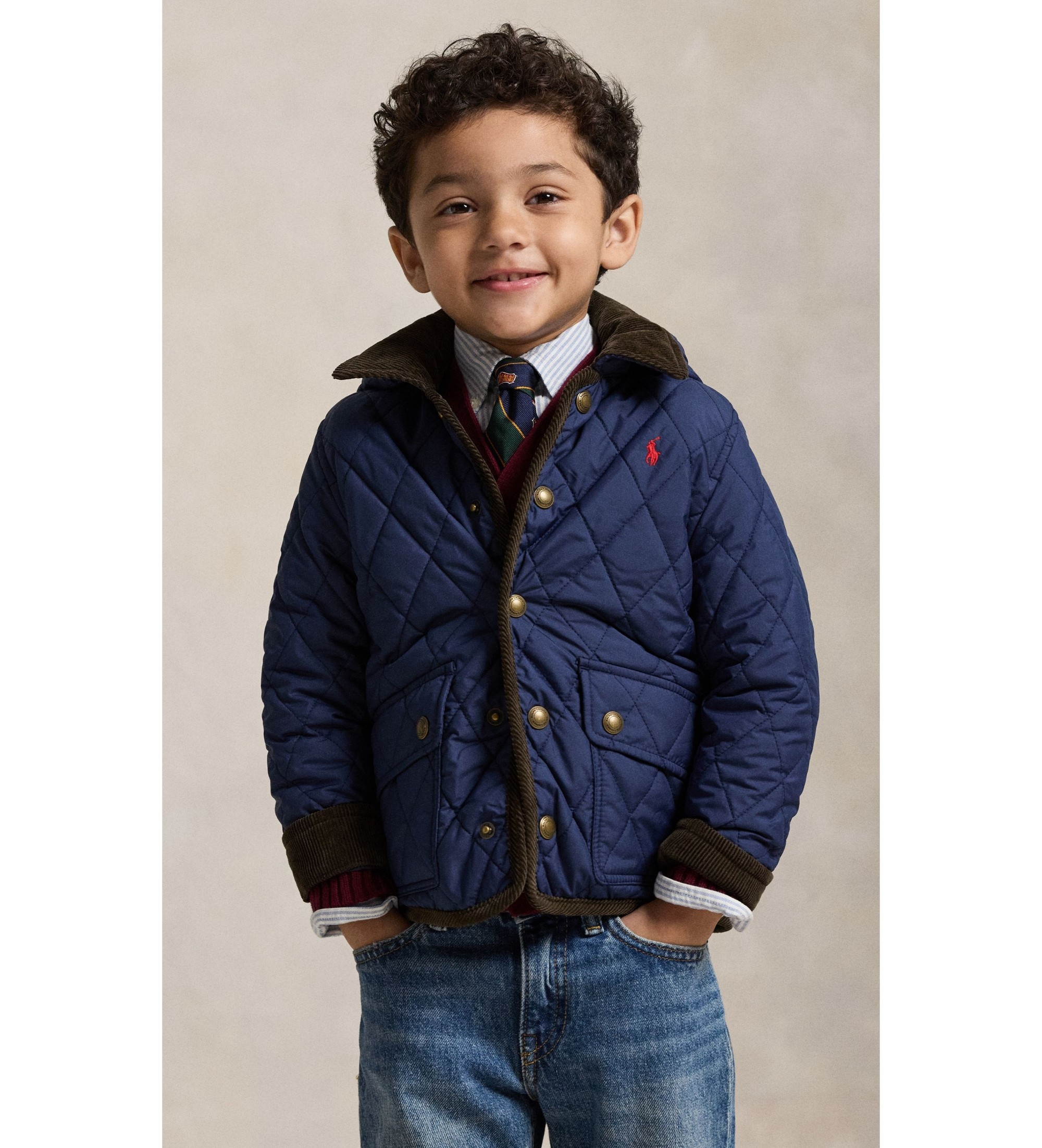 Polo Ralph Lauren für Jungen. 322943455002 Marineblaue Outdoor-Jacke mit Kapuze (1.5años= 88/93), Lässig, Polyester, Kinderbekleidung