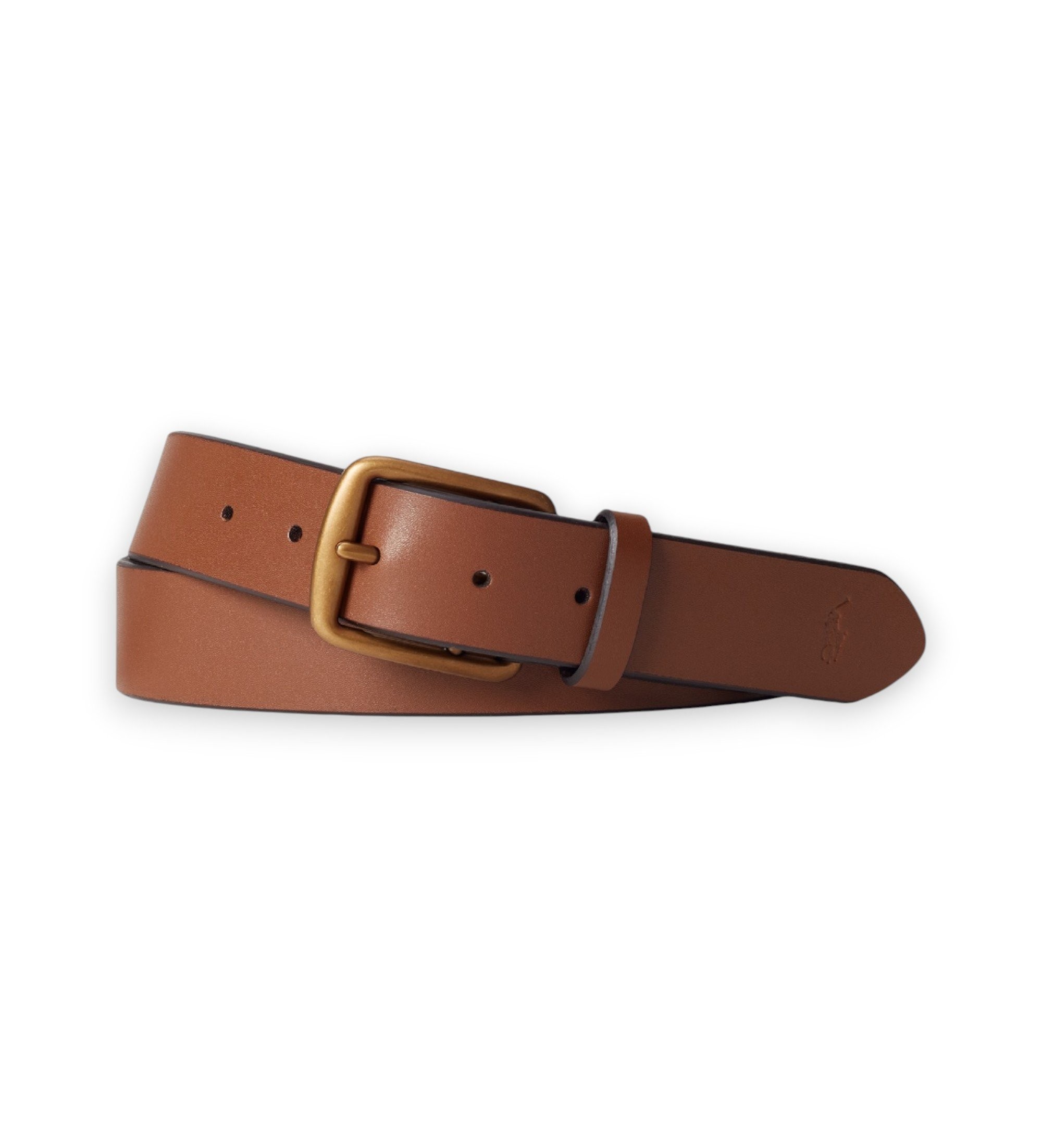 Polo Ralph Lauren für Herren. 405913732002 Ledergürtel mit braunem Pferd (32), Lässig, Havanna, Klassisch