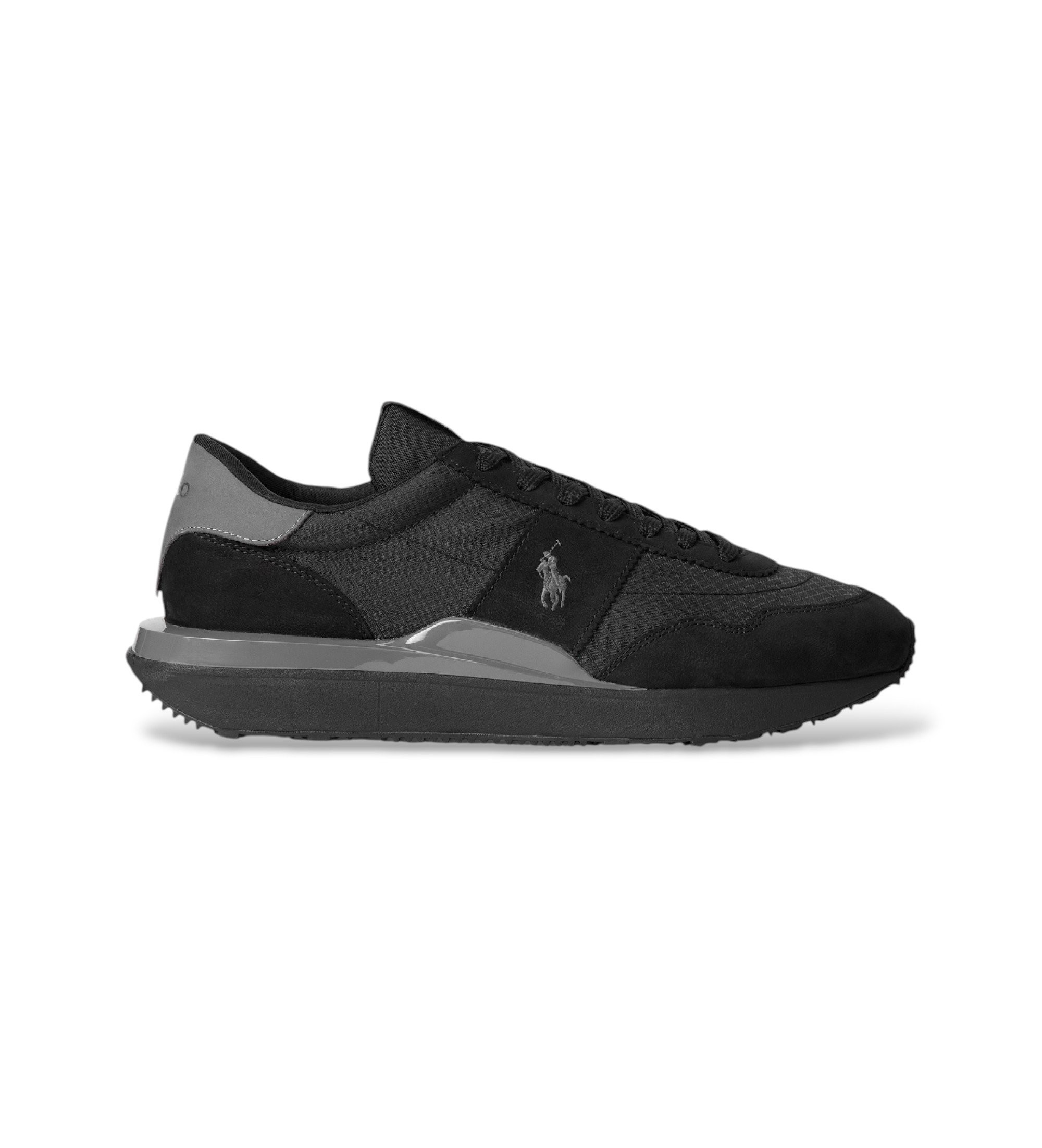Polo Ralph Lauren für Herren. 809965080002 Train 89 nubuck und oxford schuhe schwarz (37), Leder, Wohnung, Schnürsenkel, Lässig