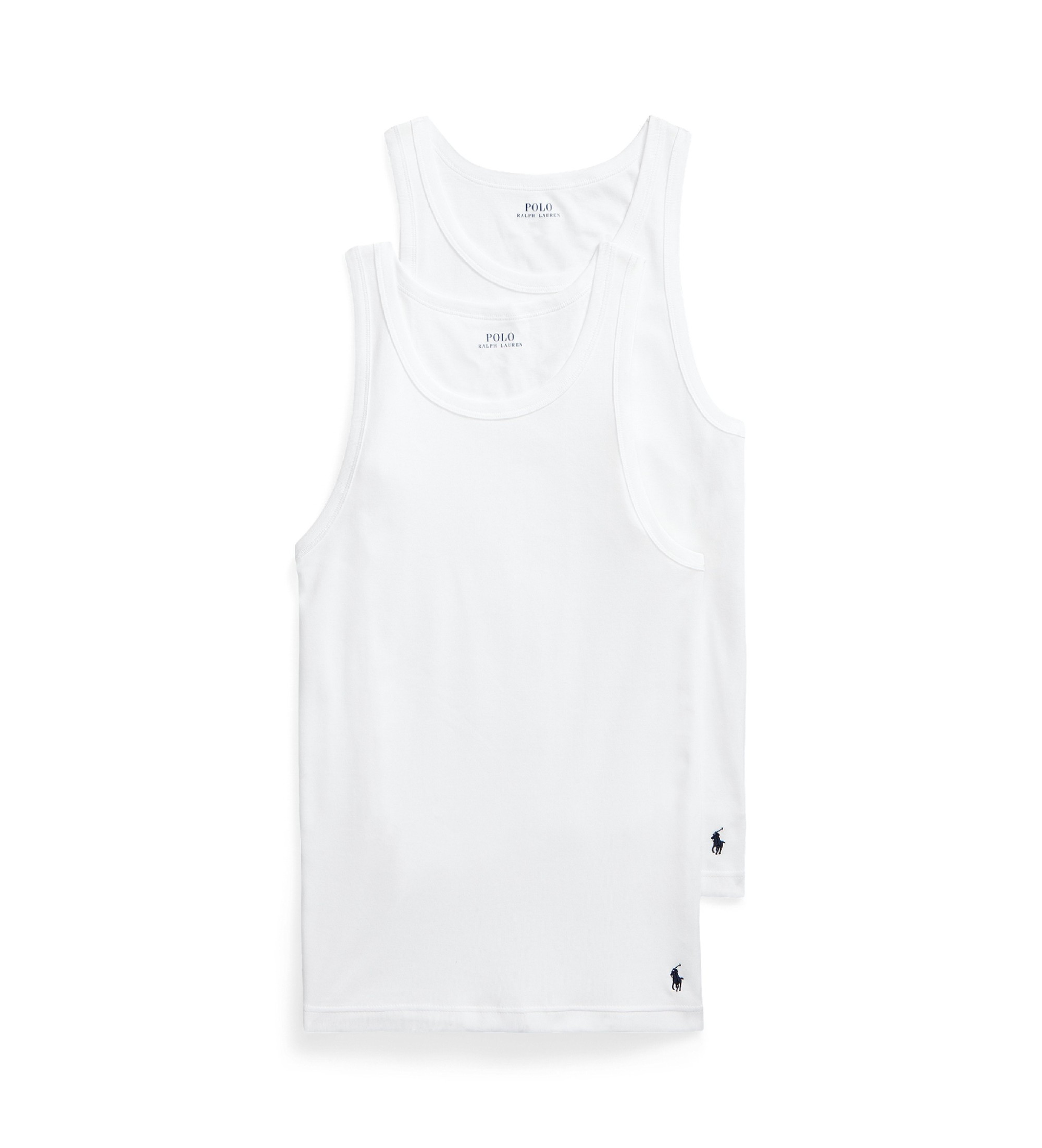 Polo Ralph Lauren für Herren. 714835886001 2er-Pack klassische weiße Tanktops (L), Heimtextilien, Baumwolle, Ärmellos / Hosenträger