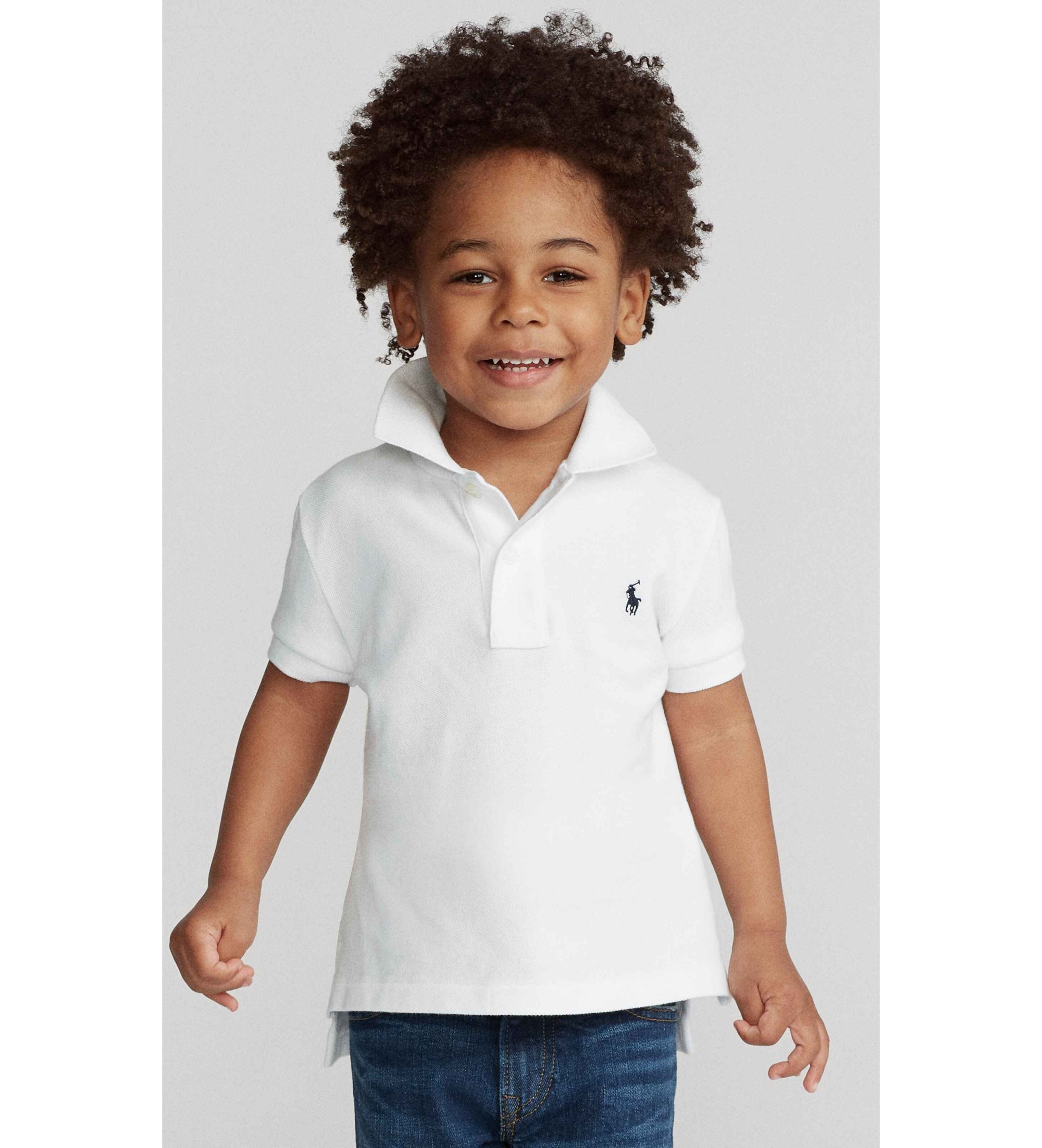 Polo Ralph Lauren für Jungen. 322603252004 Ikonisches weißes Piqué-Poloshirt (1.5años= 88/93), Lässig, Baumwolle, Kurzarm, Kinderbekleidung