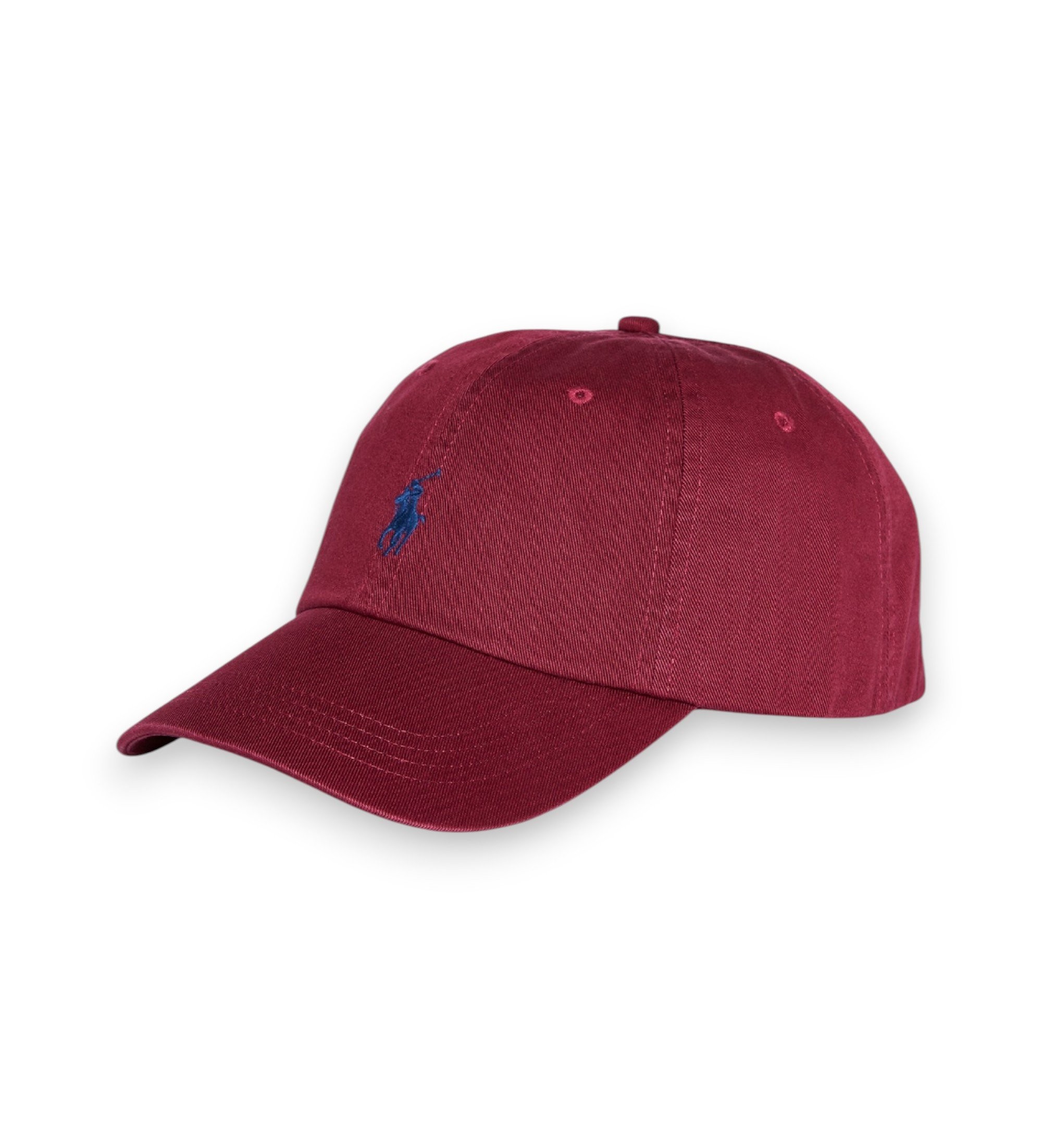 Polo Ralph Lauren für Herren. 710667709032 Burgunderfarbene Chino-Mütze aus Baumwolle (OSFA), Lässig, Bordeaux