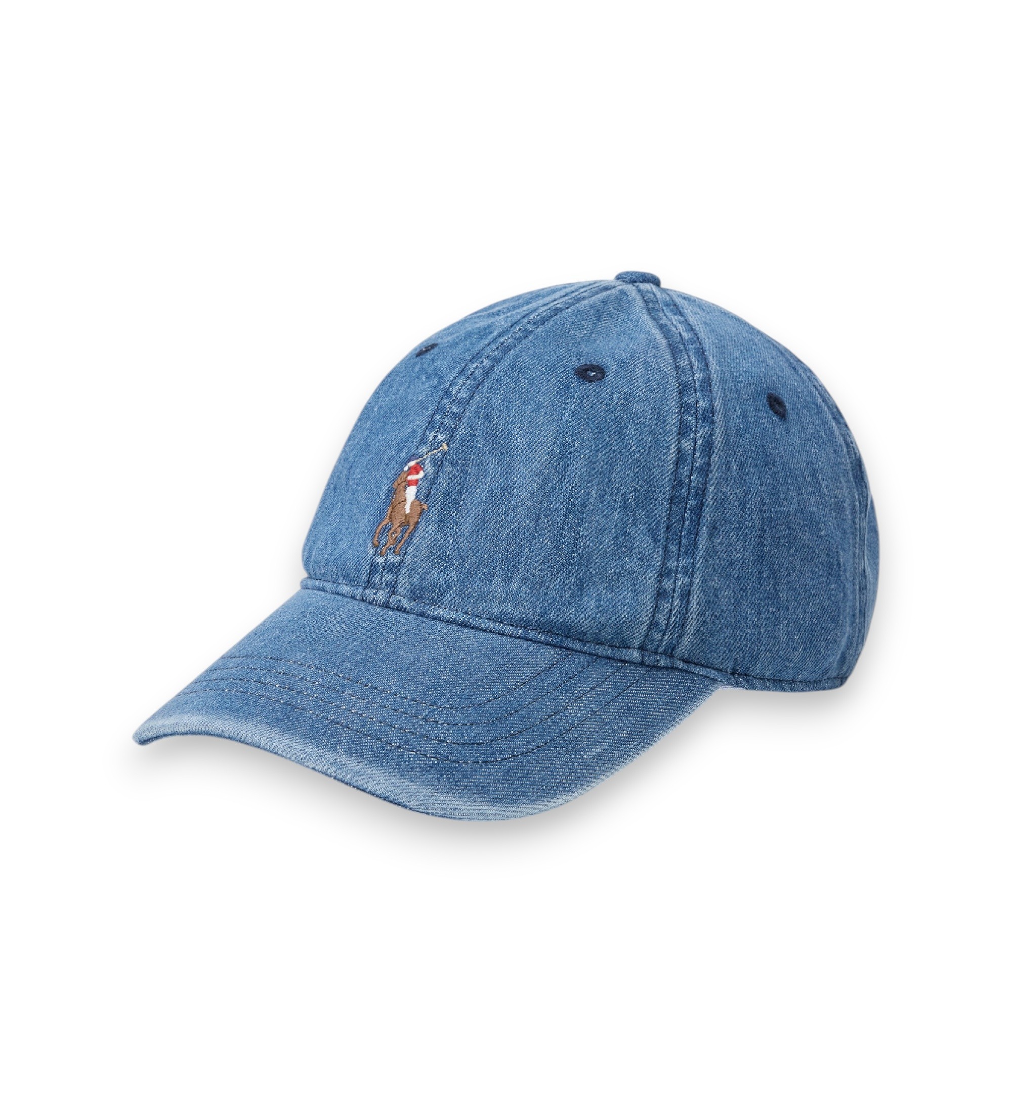 Polo Ralph Lauren für Herren. 710957172001 Blaue Indigo-Jeanscap (OSFA), Lässig, Baumwolle, Denim