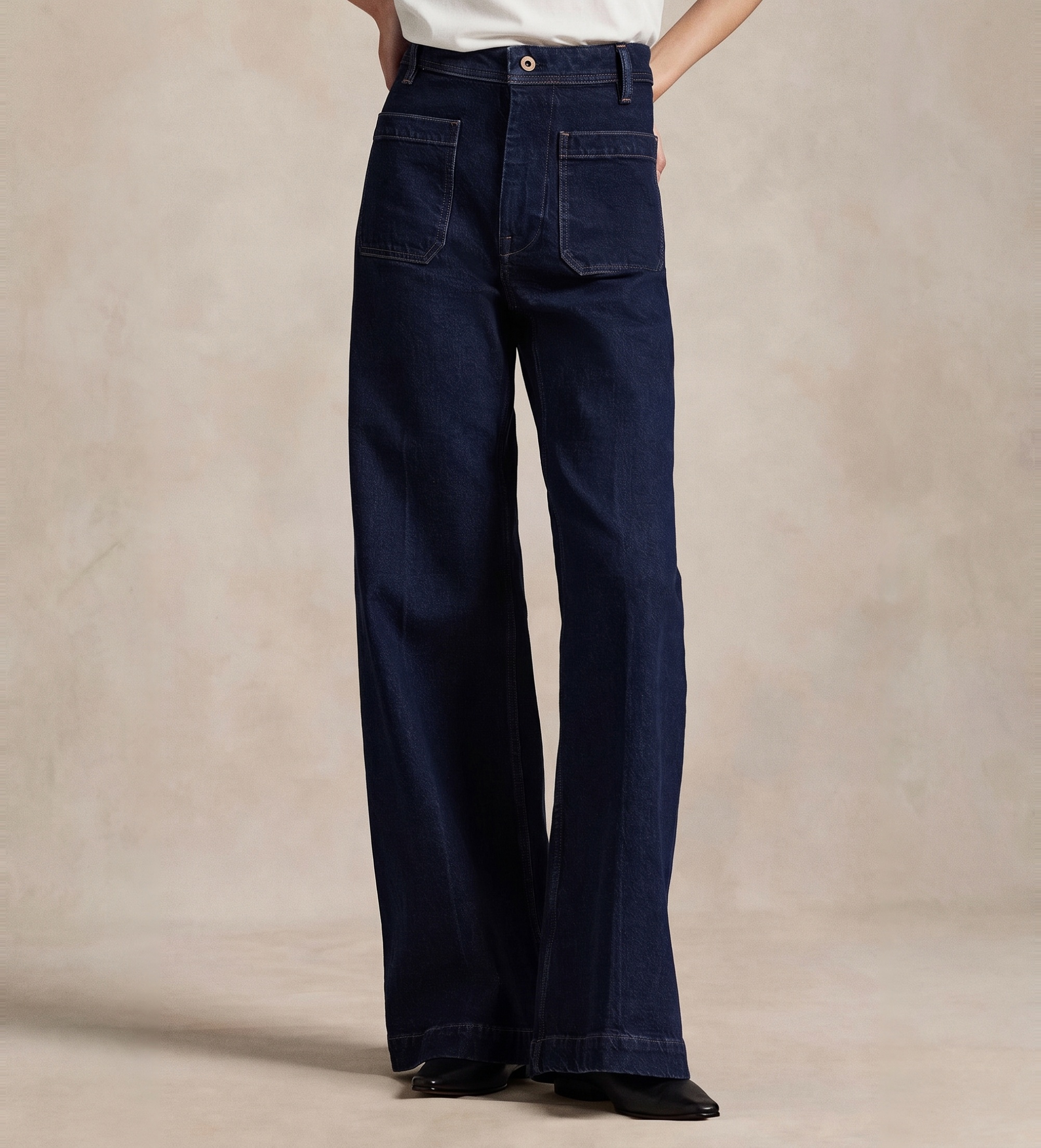 Polo Ralph Lauren für Damen. 211977962001 Marineblaue Bootcut-Jeans (29/32), Lässig, Baumwolle, Denim